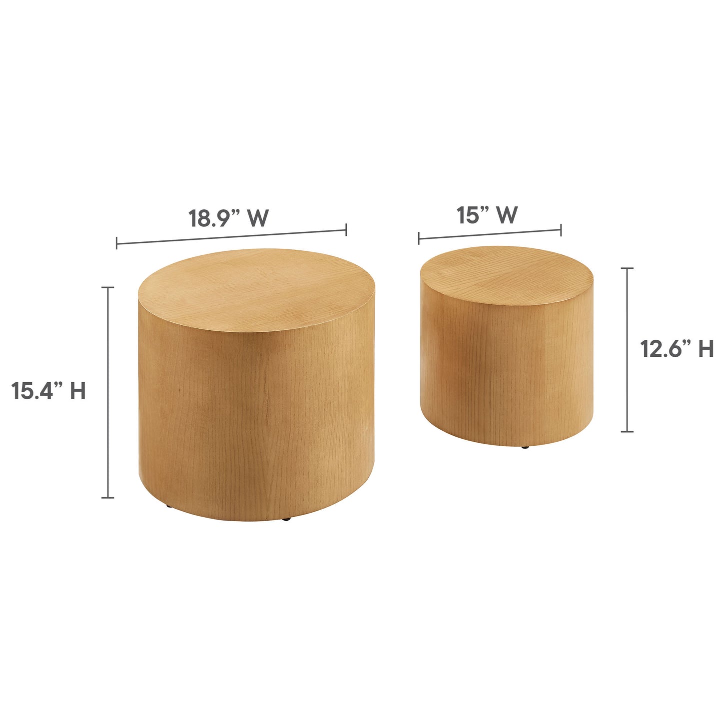 Amani Round Nesting Coffee Tables Set of 2 by Modway | Coffee Tables | Modishstore - 22