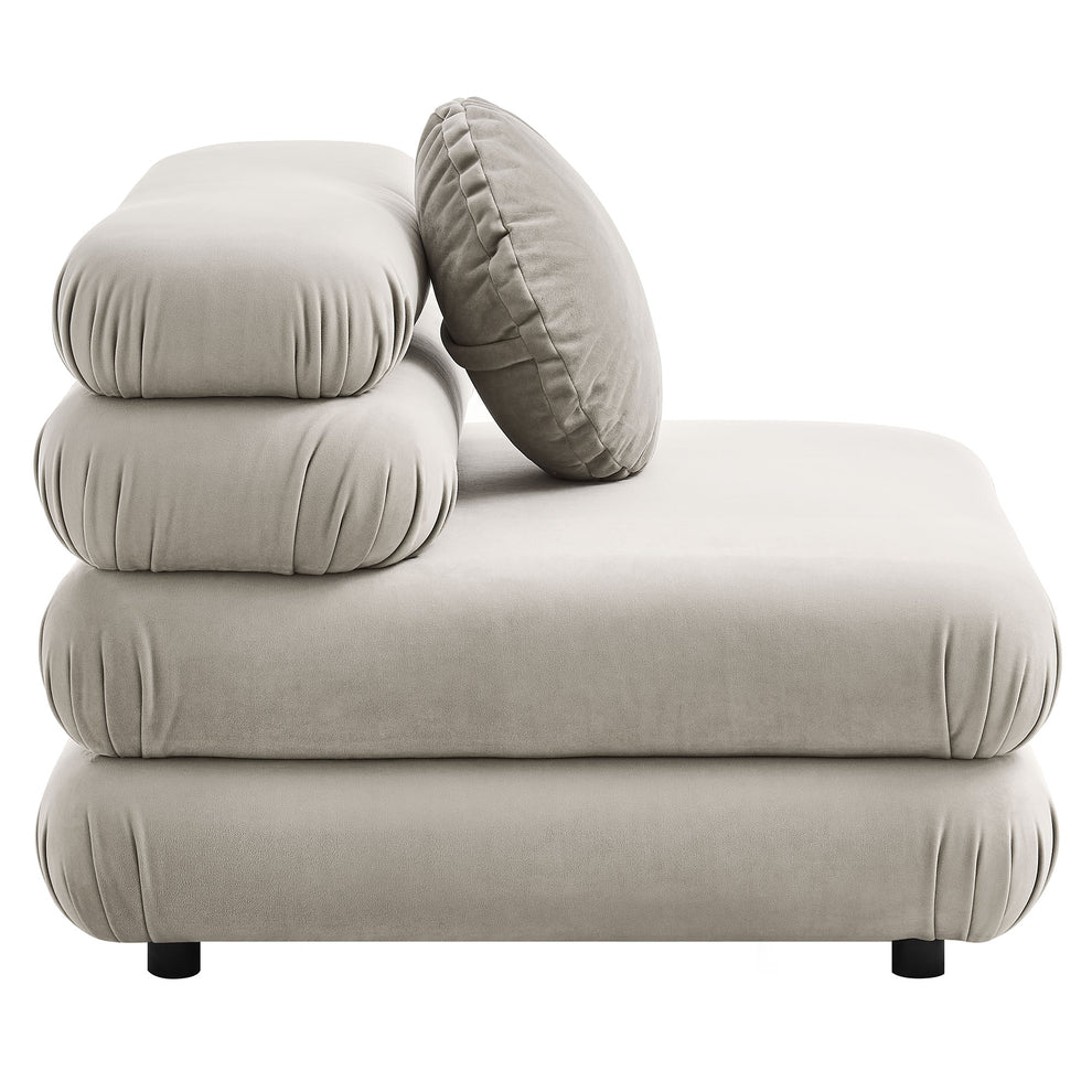 Jubilee Modular Performance Velvet Armless Chair by Modway | Accent Chairs | Modishstore - 3
