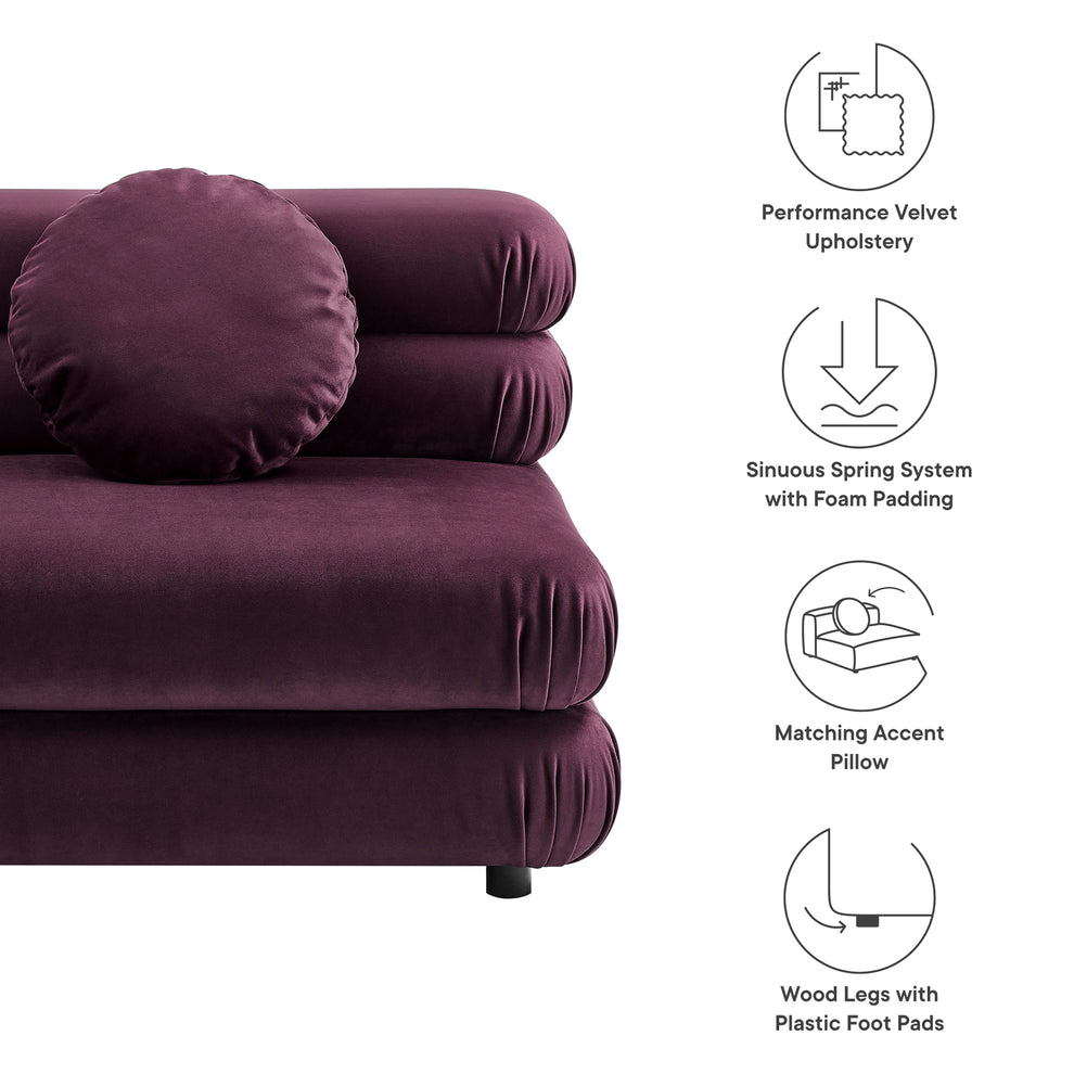 Jubilee Modular Performance Velvet Armless Chair by Modway | Accent Chairs | Modishstore - 21