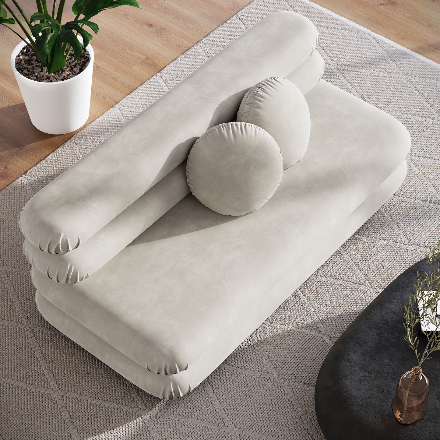 Jubilee Modular Performance Velvet Armless Loveseat by Modway | Loveseats | Modishstore - 3