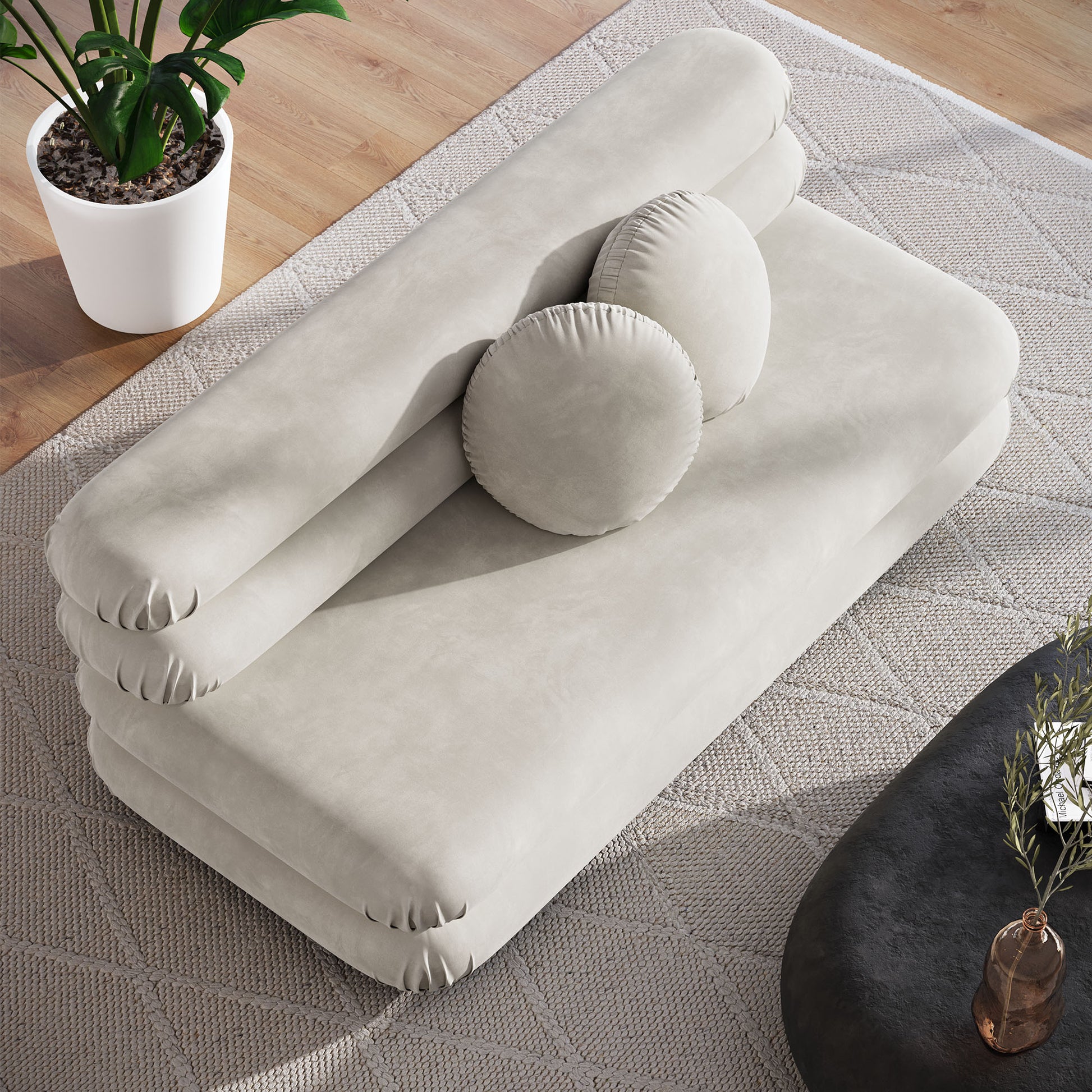 Jubilee Modular Performance Velvet Armless Loveseat by Modway | Loveseats | Modishstore - 3