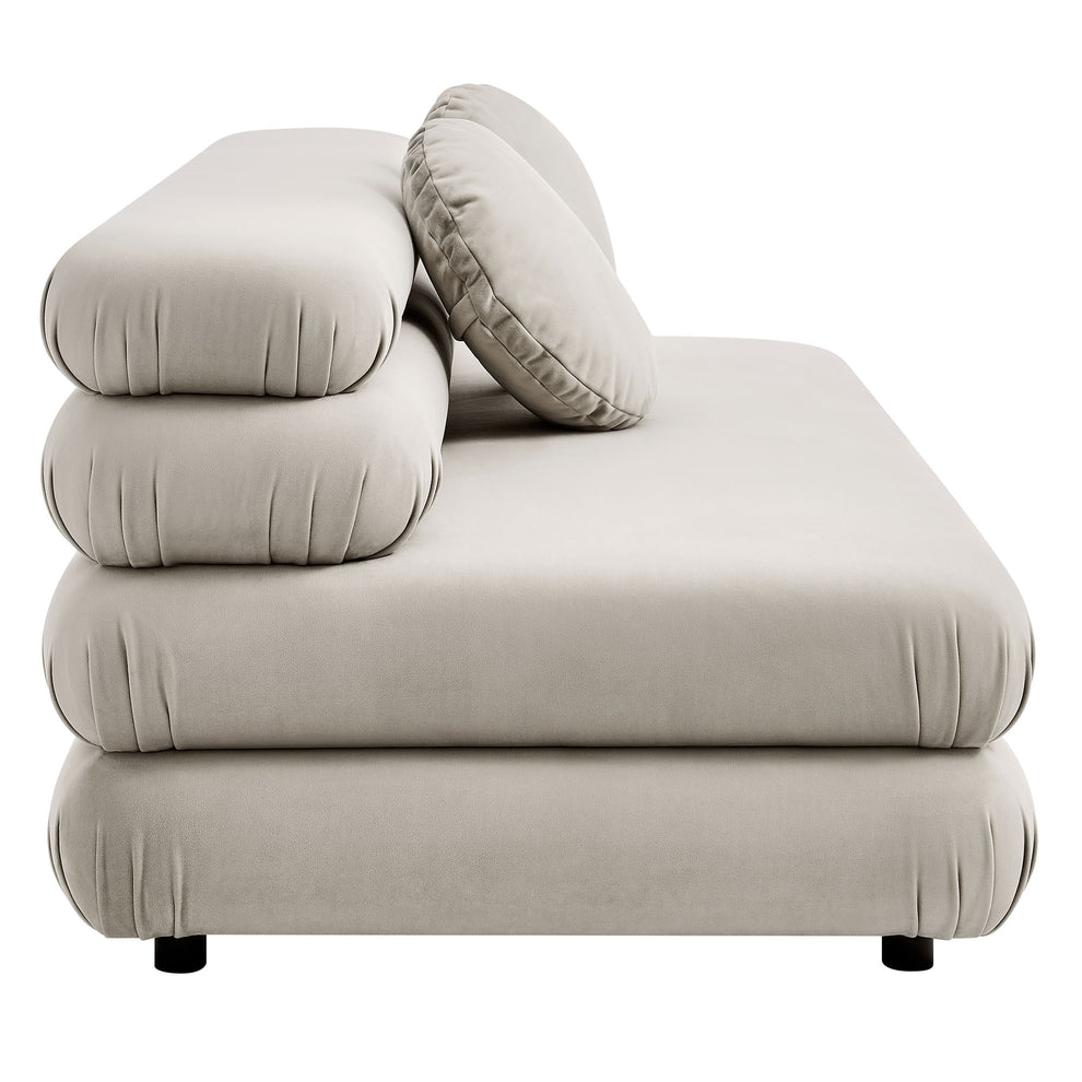 Jubilee Modular Performance Velvet Armless Loveseat by Modway | Loveseats | Modishstore - 4