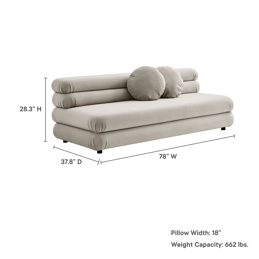 Jubilee Modular Performance Velvet Armless Loveseat by Modway | Loveseats | Modishstore - 12