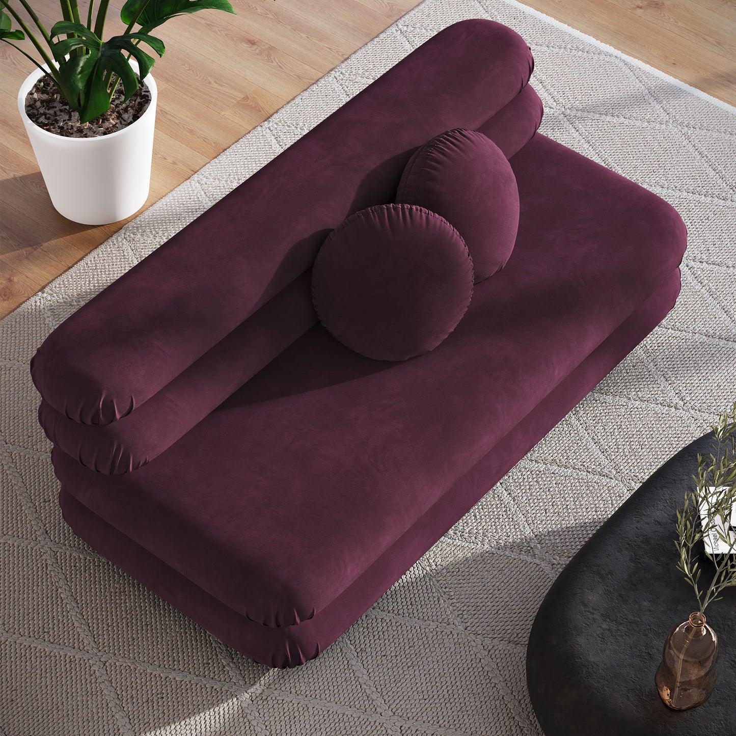 Jubilee Modular Performance Velvet Armless Loveseat by Modway | Loveseats | Modishstore - 14