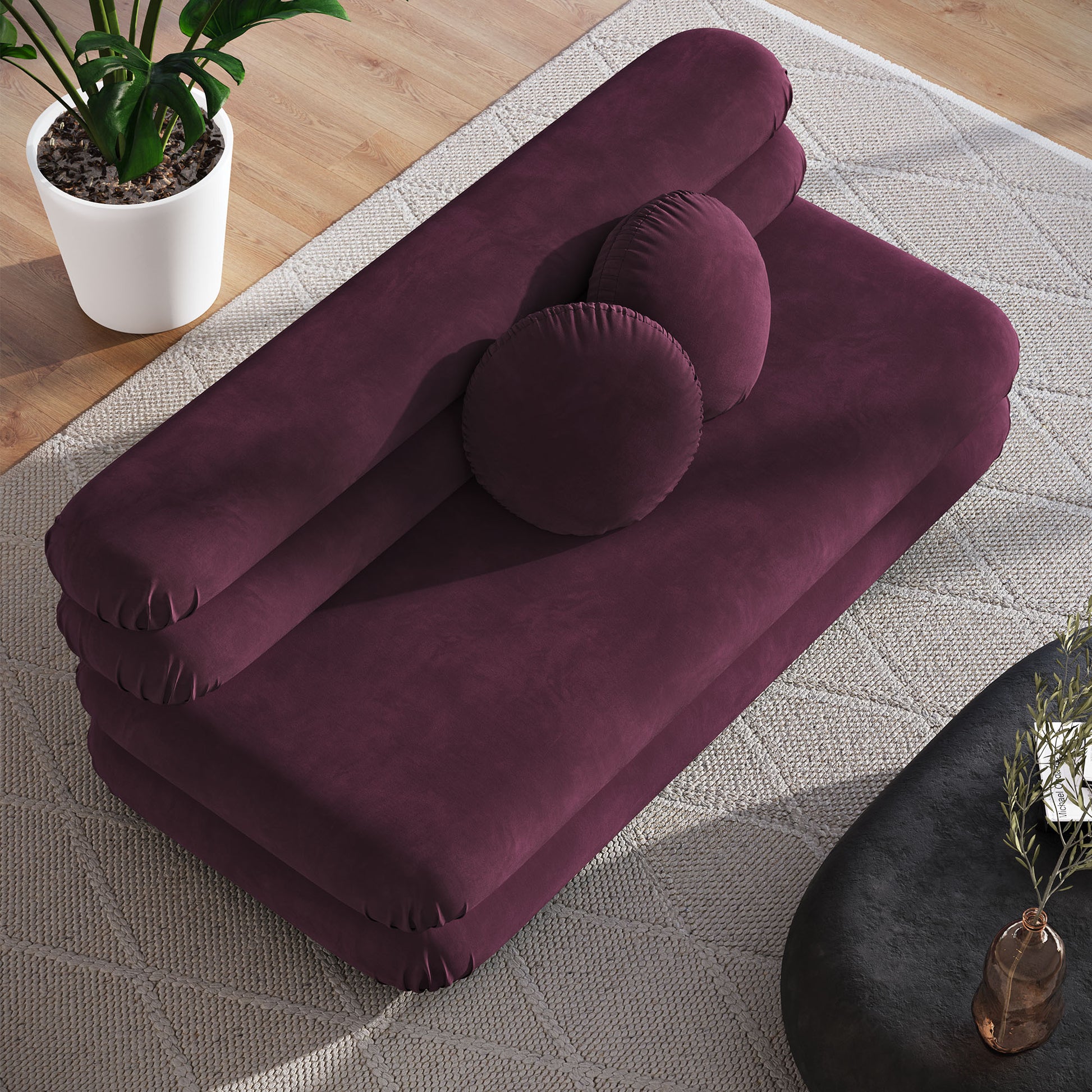 Jubilee Modular Performance Velvet Armless Loveseat by Modway | Loveseats | Modishstore - 14