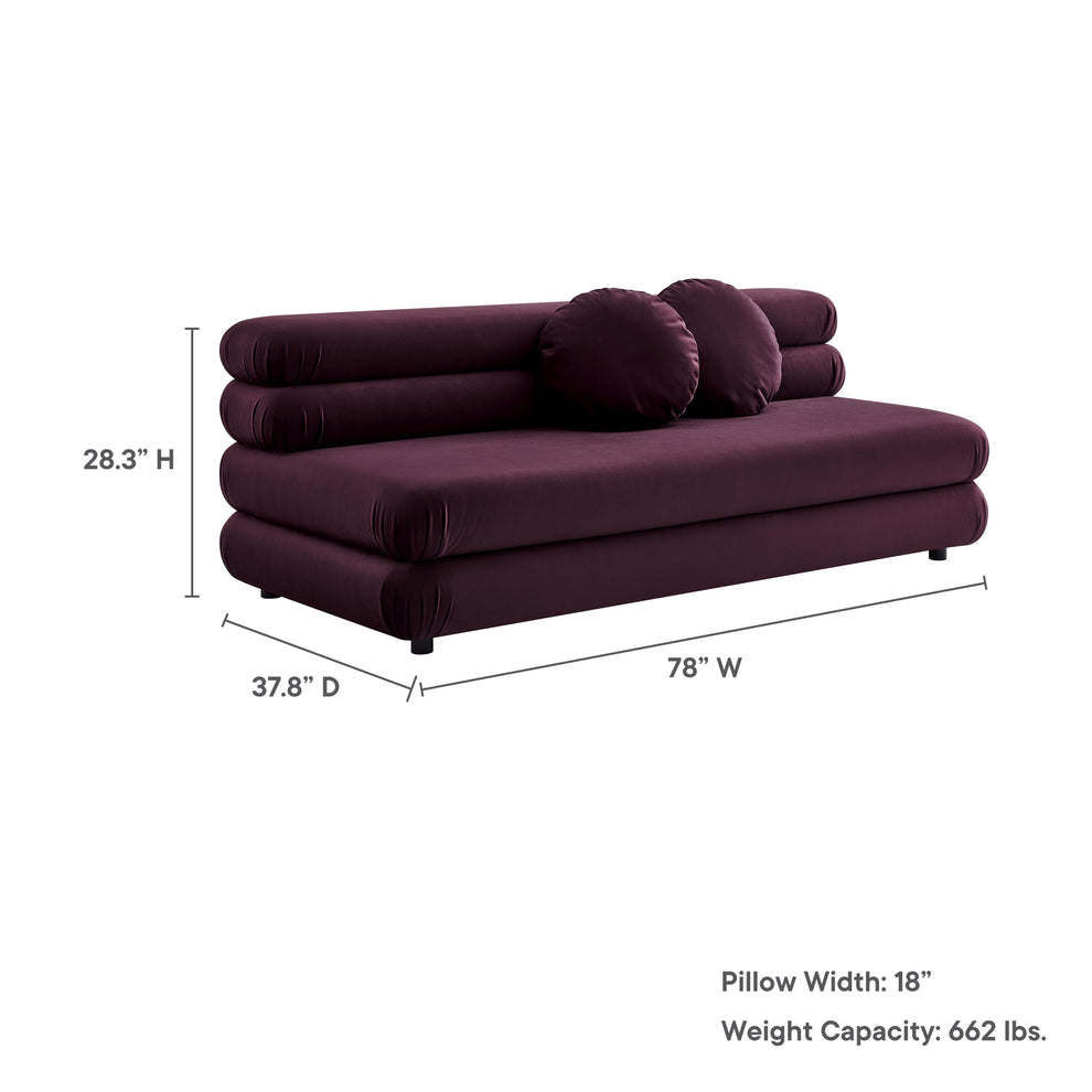 Jubilee Modular Performance Velvet Armless Loveseat by Modway | Loveseats | Modishstore - 24