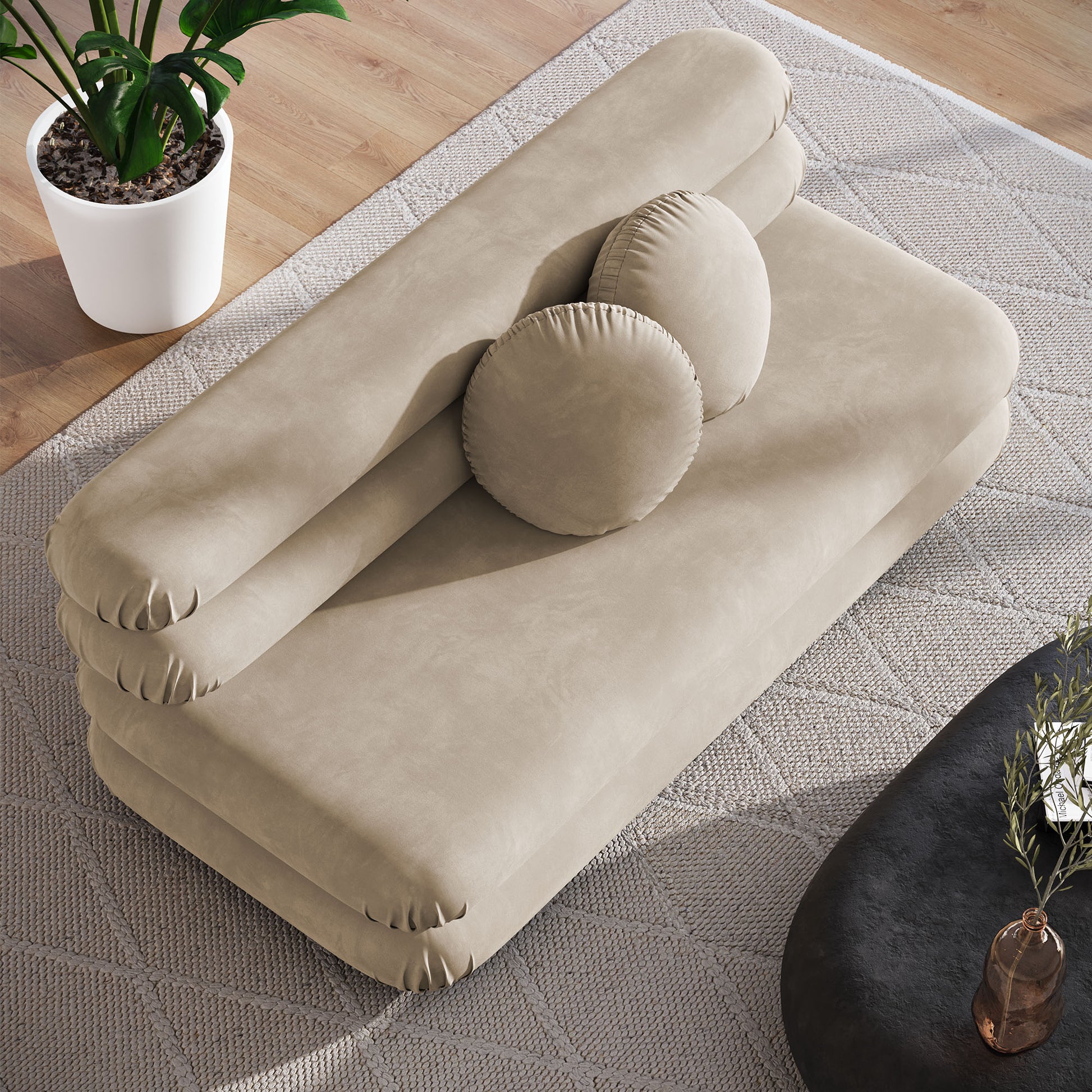 Jubilee Modular Performance Velvet Armless Loveseat by Modway | Loveseats | Modishstore - 26