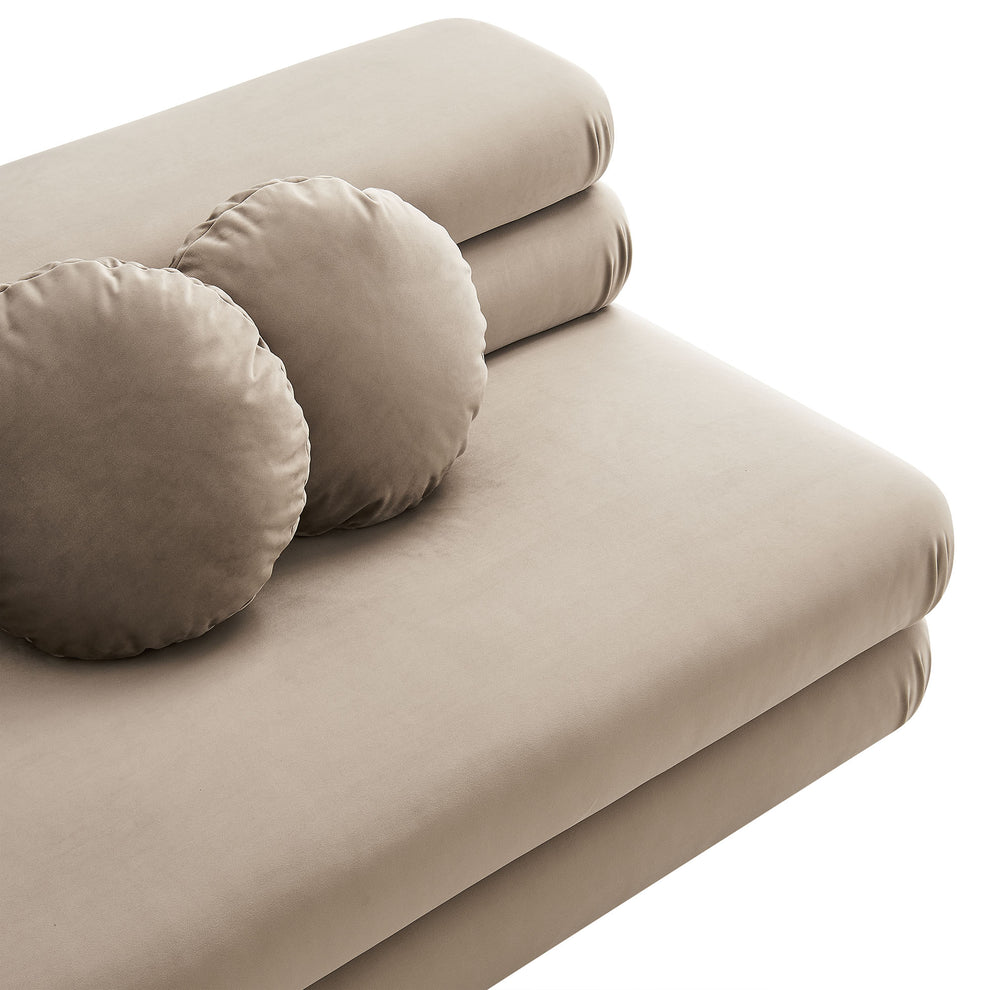 Jubilee Modular Performance Velvet Armless Loveseat by Modway | Loveseats | Modishstore - 30