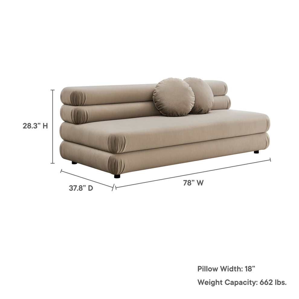 Jubilee Modular Performance Velvet Armless Loveseat by Modway | Loveseats | Modishstore - 36