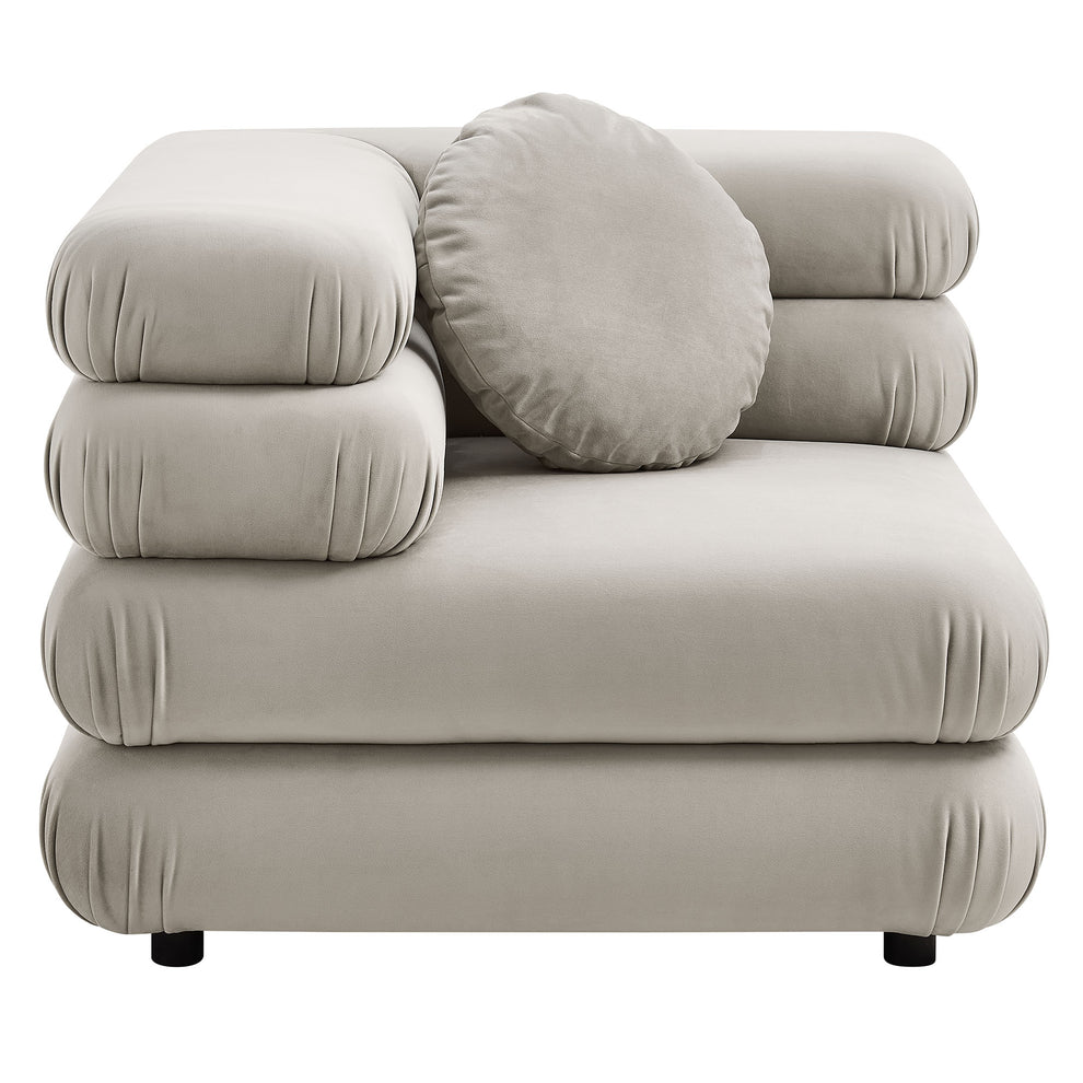 Jubilee Modular Performance Velvet Corner Chair by Modway | Accent Chairs | Modishstore - 3