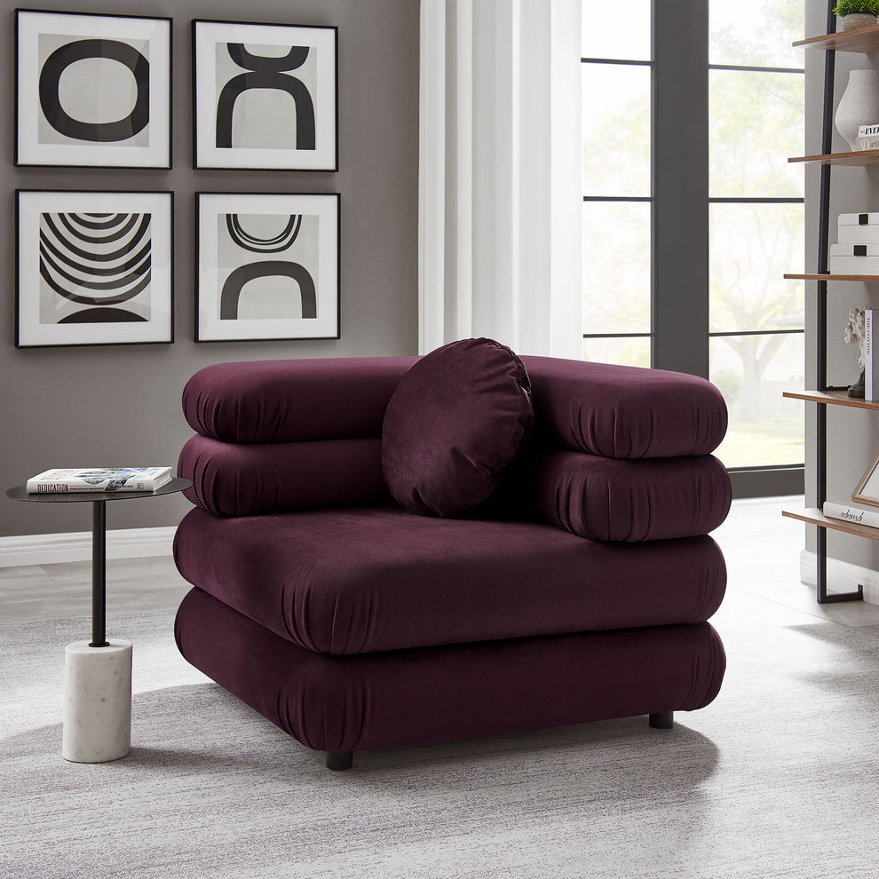 Jubilee Modular Performance Velvet Corner Chair by Modway | Accent Chairs | Modishstore - 16