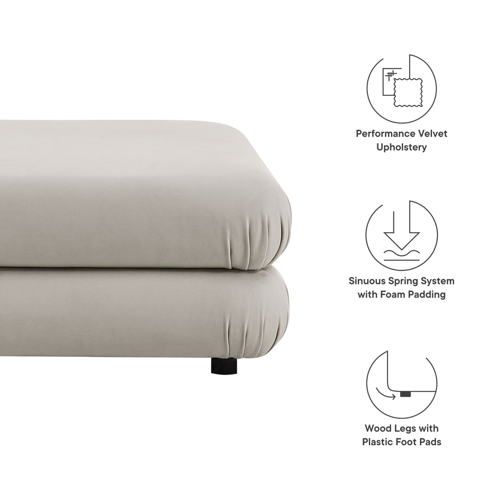 Jubilee Modular Performance Velvet Ottoman by Modway | Ottomans | Modishstore - 8