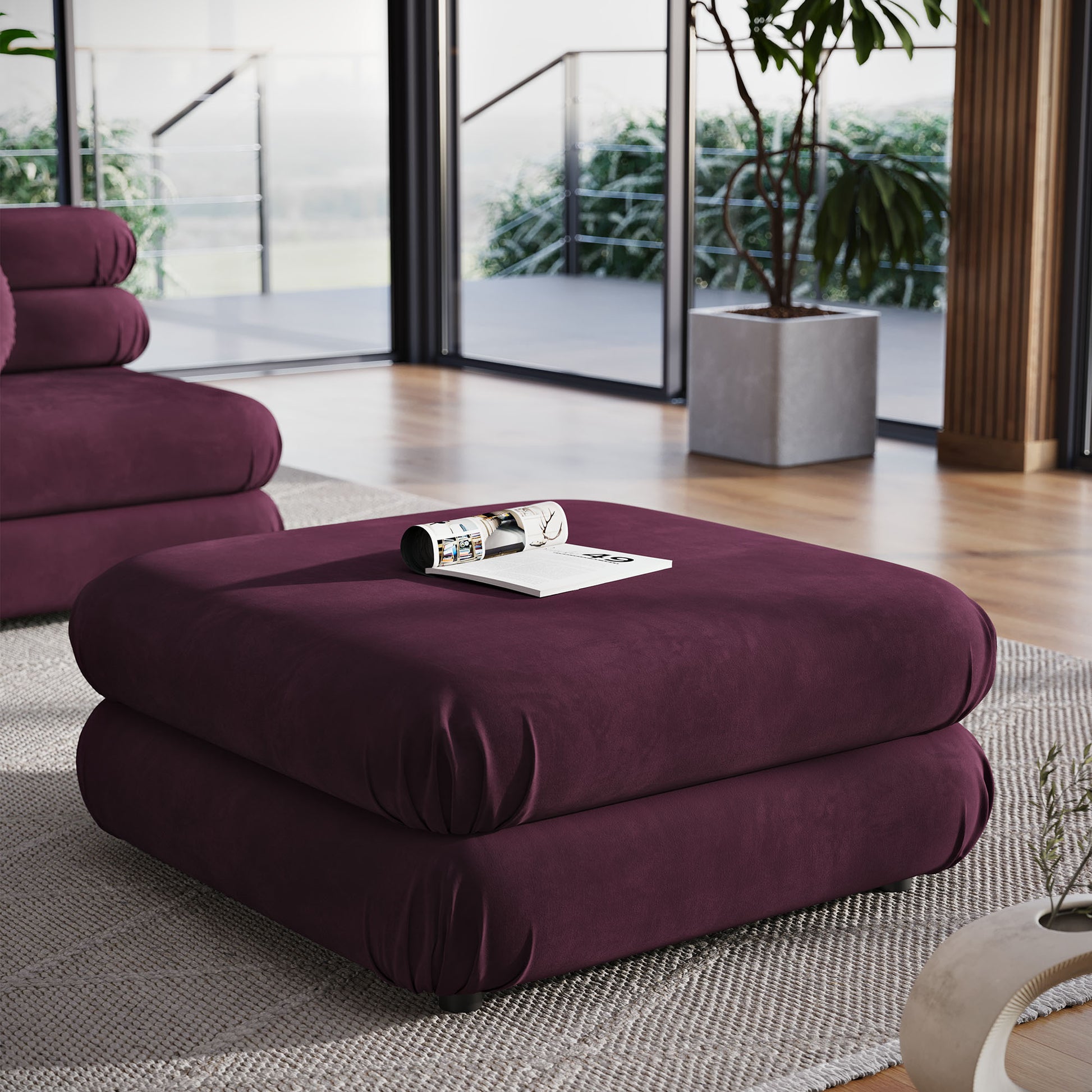 Jubilee Modular Performance Velvet Ottoman by Modway | Ottomans | Modishstore - 16
