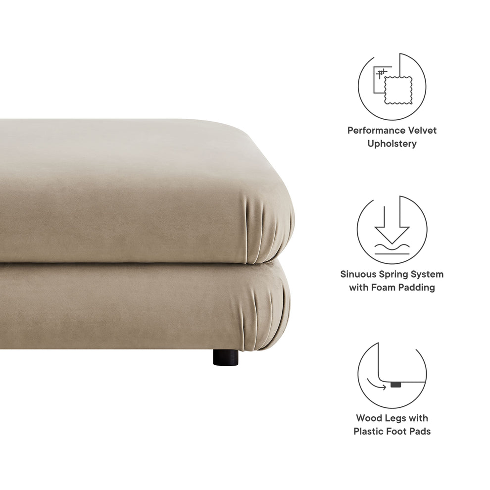Jubilee Modular Performance Velvet Ottoman by Modway | Ottomans | Modishstore - 26