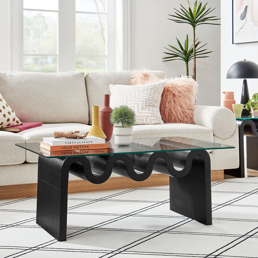 Ondine Glass Top Coffee Table by Modway | Coffee Tables | Modishstore - 1