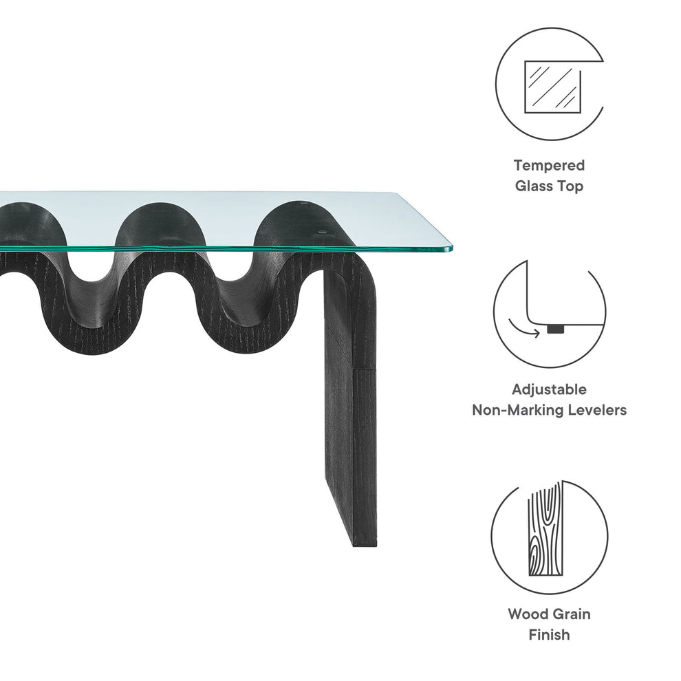 Ondine Glass Top Coffee Table by Modway | Coffee Tables | Modishstore - 9