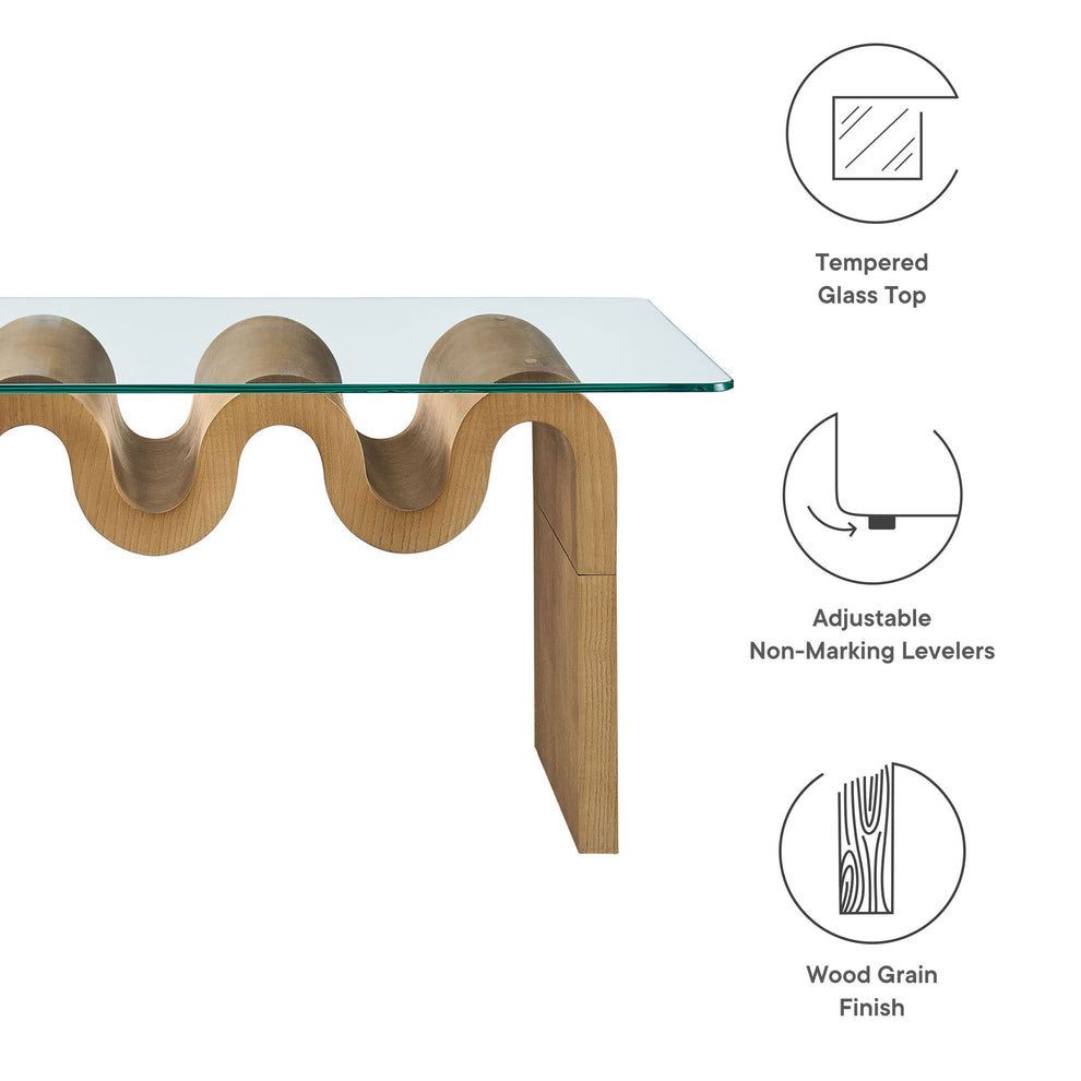 Ondine Glass Top Coffee Table by Modway | Coffee Tables | Modishstore - 19