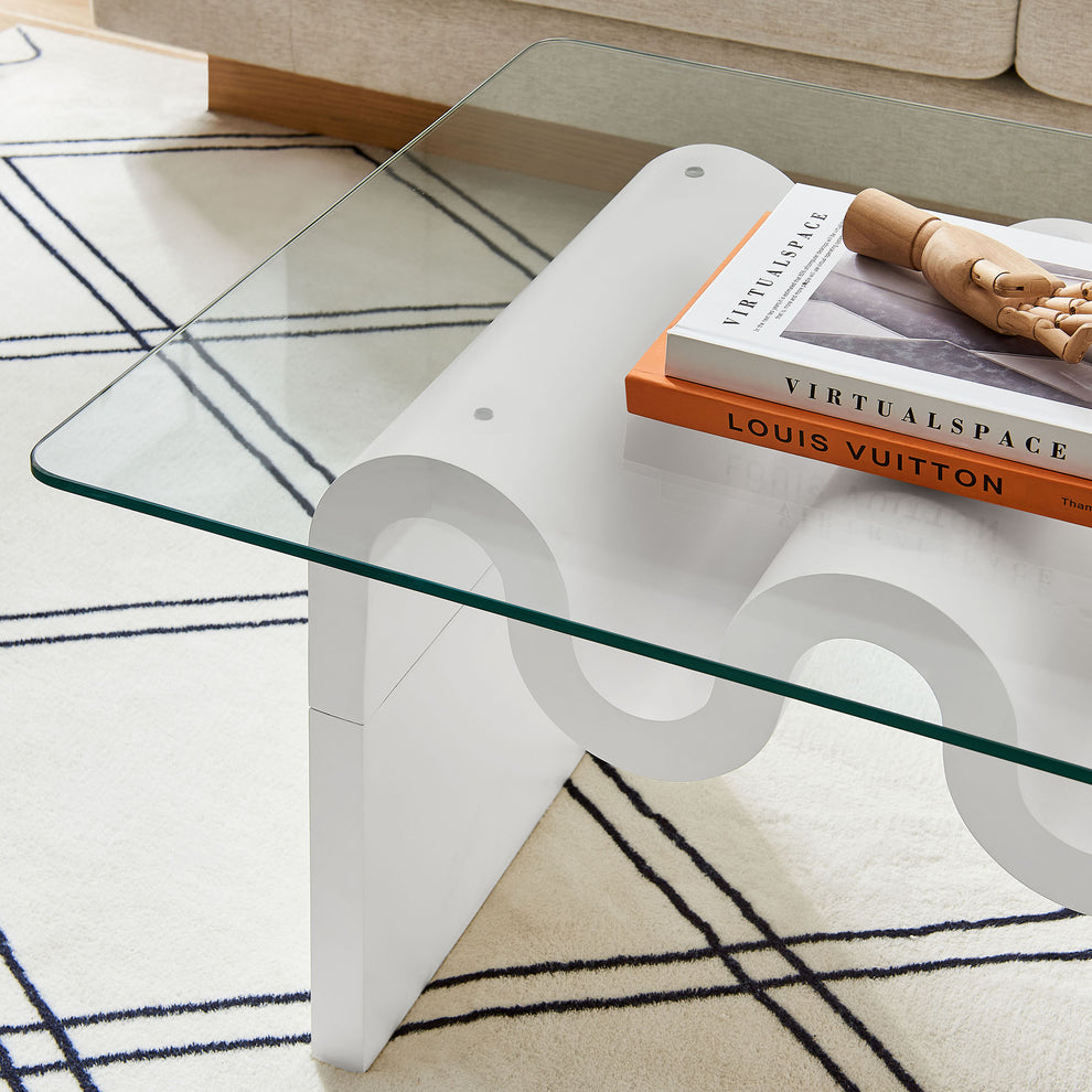 Ondine Glass Top Coffee Table by Modway | Coffee Tables | Modishstore - 36