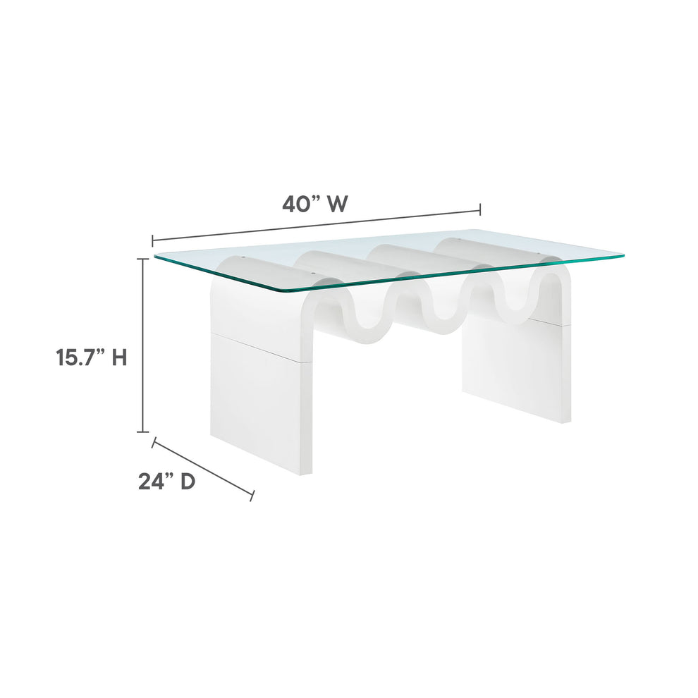 Ondine Glass Top Coffee Table by Modway | Coffee Tables | Modishstore - 40