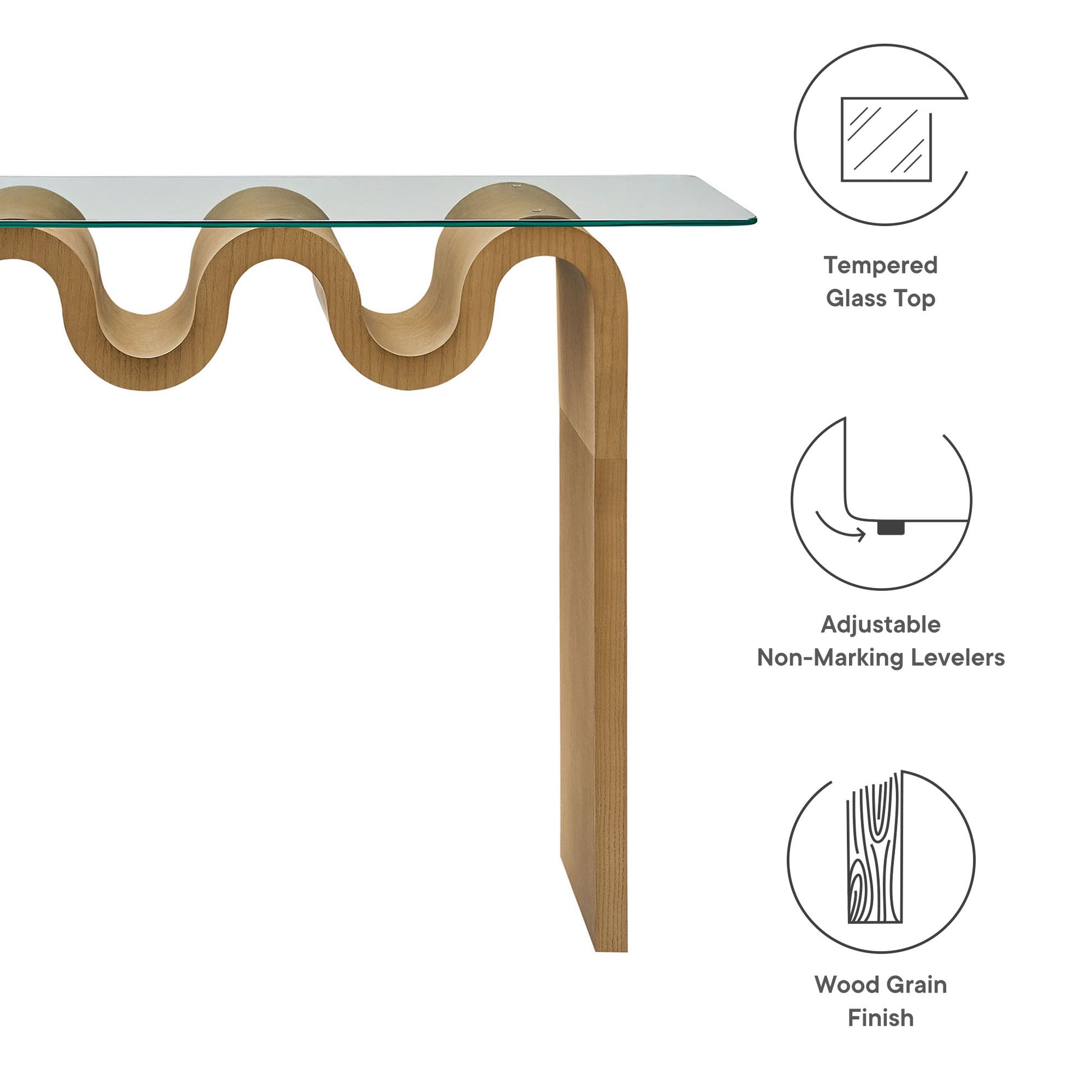 Ondine Glass Top 50" Console Table by Modway | Console Tables | Modishstore - 17