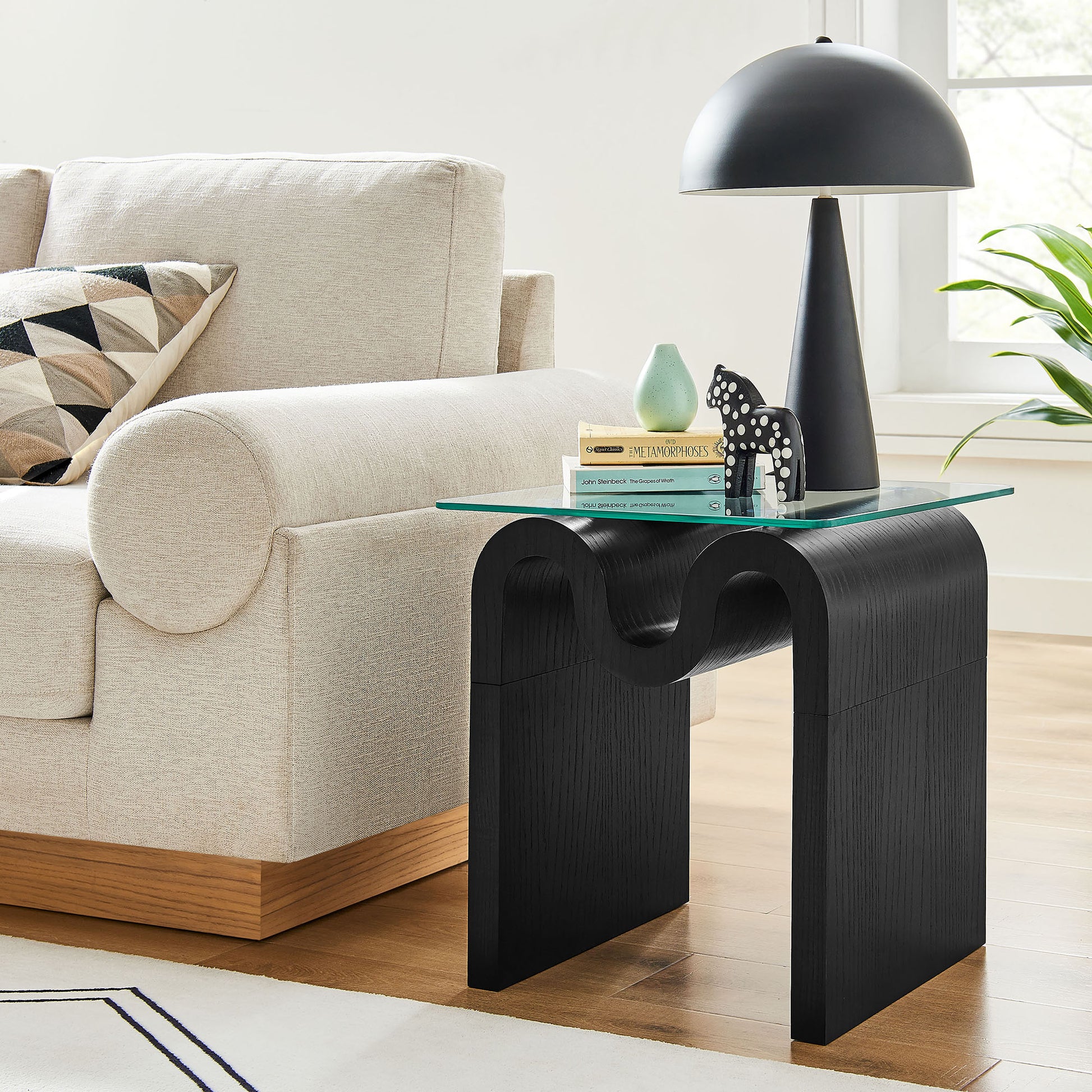 Ondine Glass Top Side Table by Modway | Side Tables | Modishstore - 1