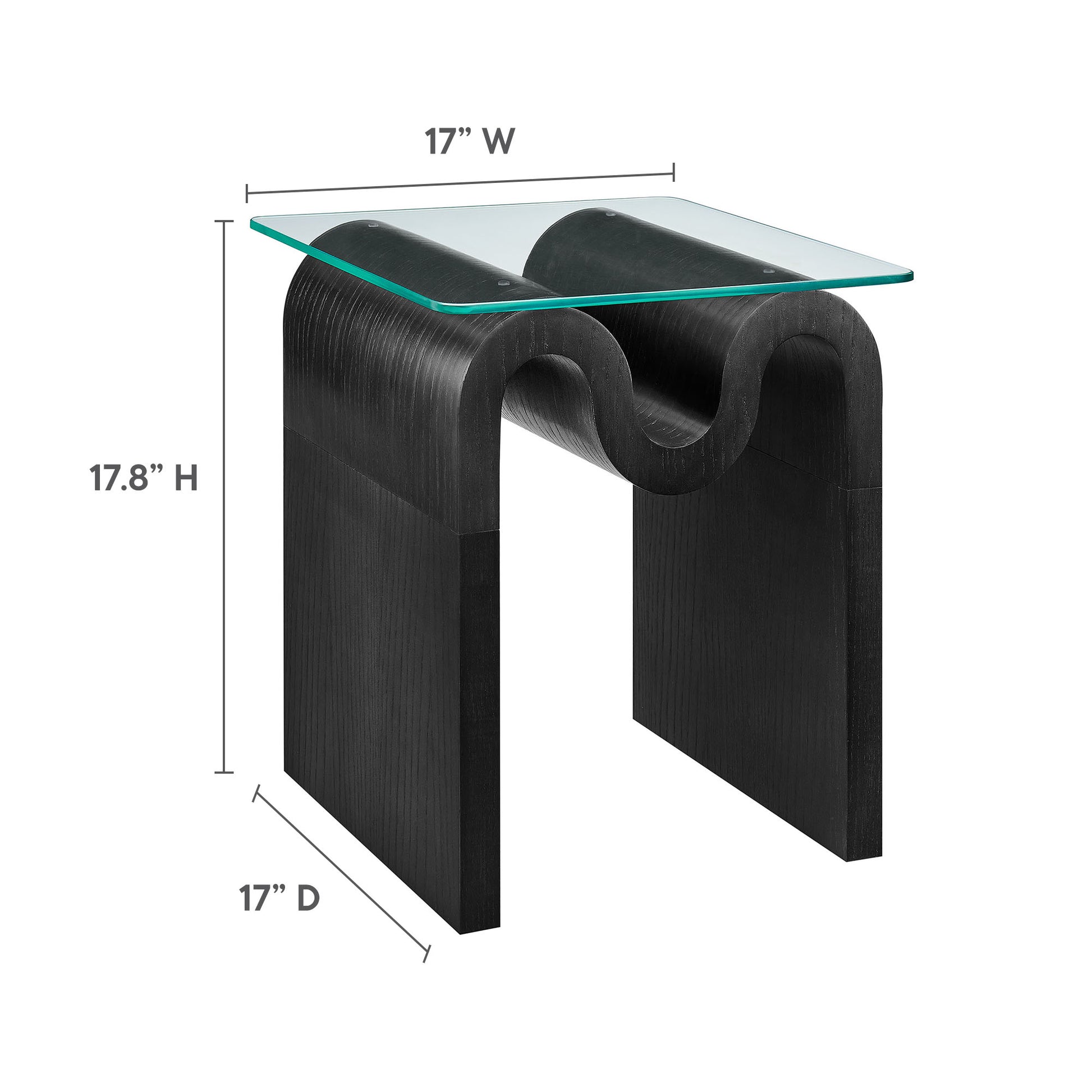 Ondine Glass Top Side Table by Modway | Side Tables | Modishstore - 9