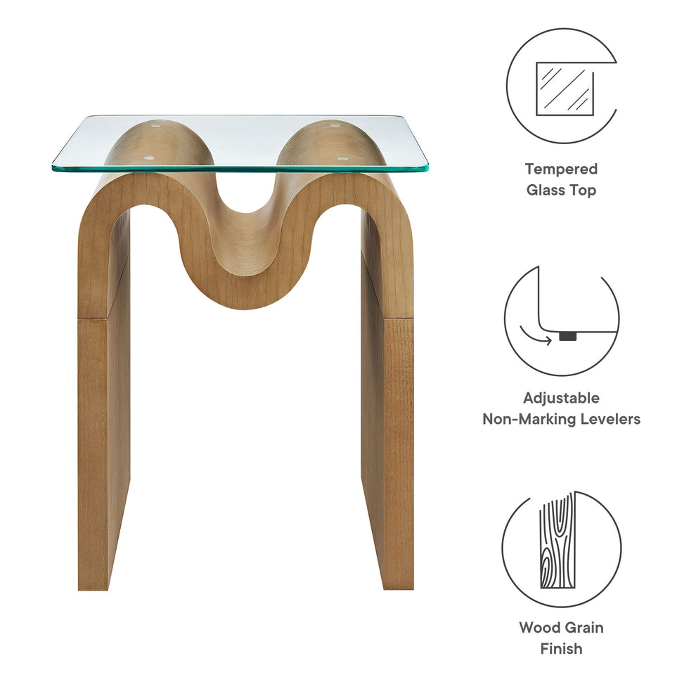 Ondine Glass Top Side Table by Modway | Side Tables | Modishstore - 17