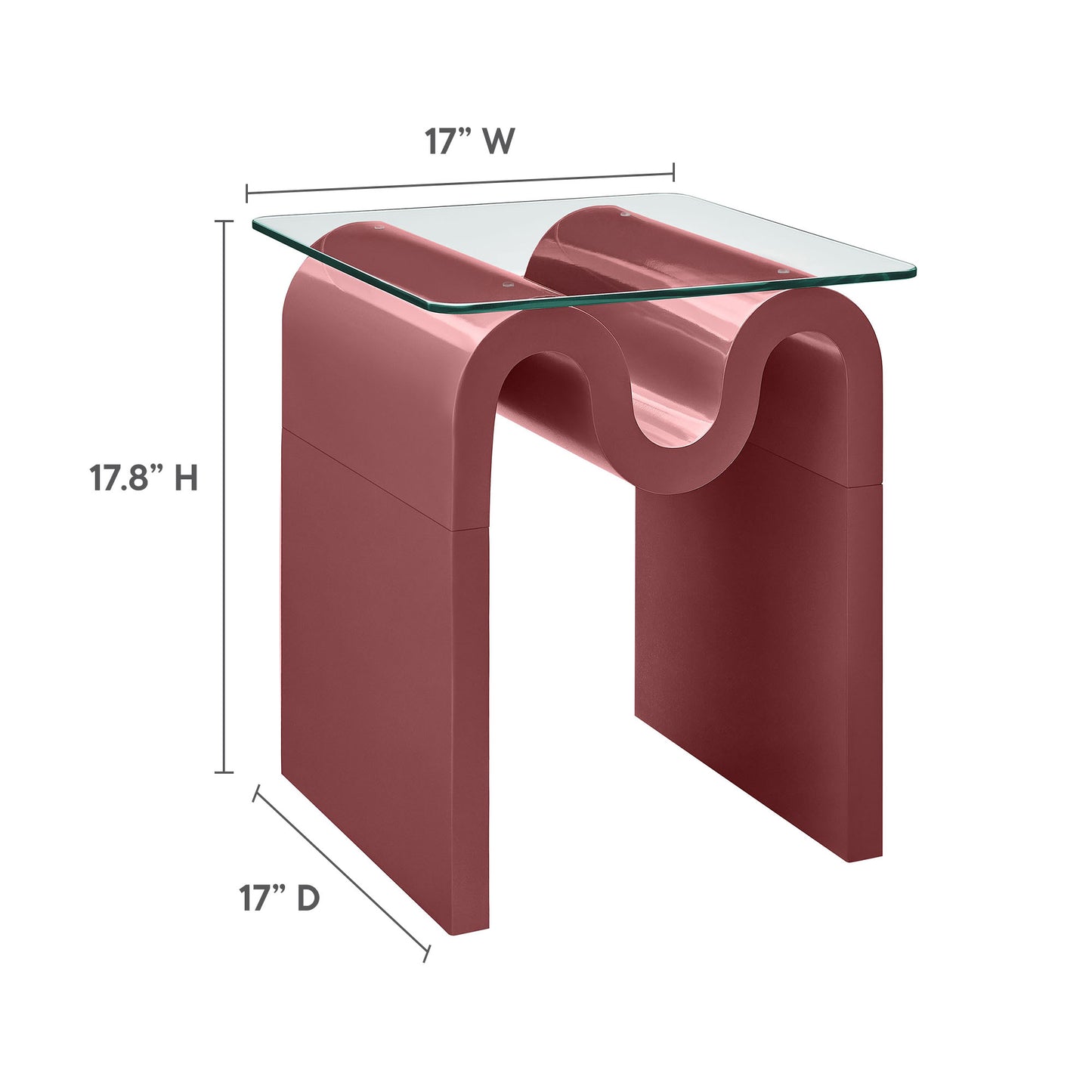 Ondine Glass Top Side Table by Modway | Side Tables | Modishstore - 27
