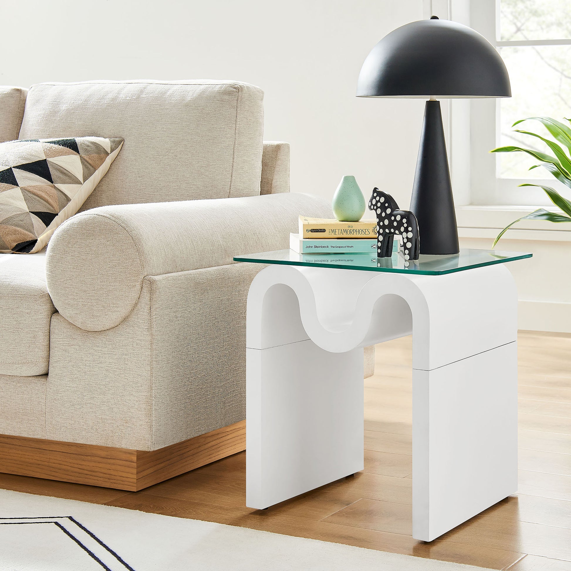 Ondine Glass Top Side Table by Modway | Side Tables | Modishstore - 34