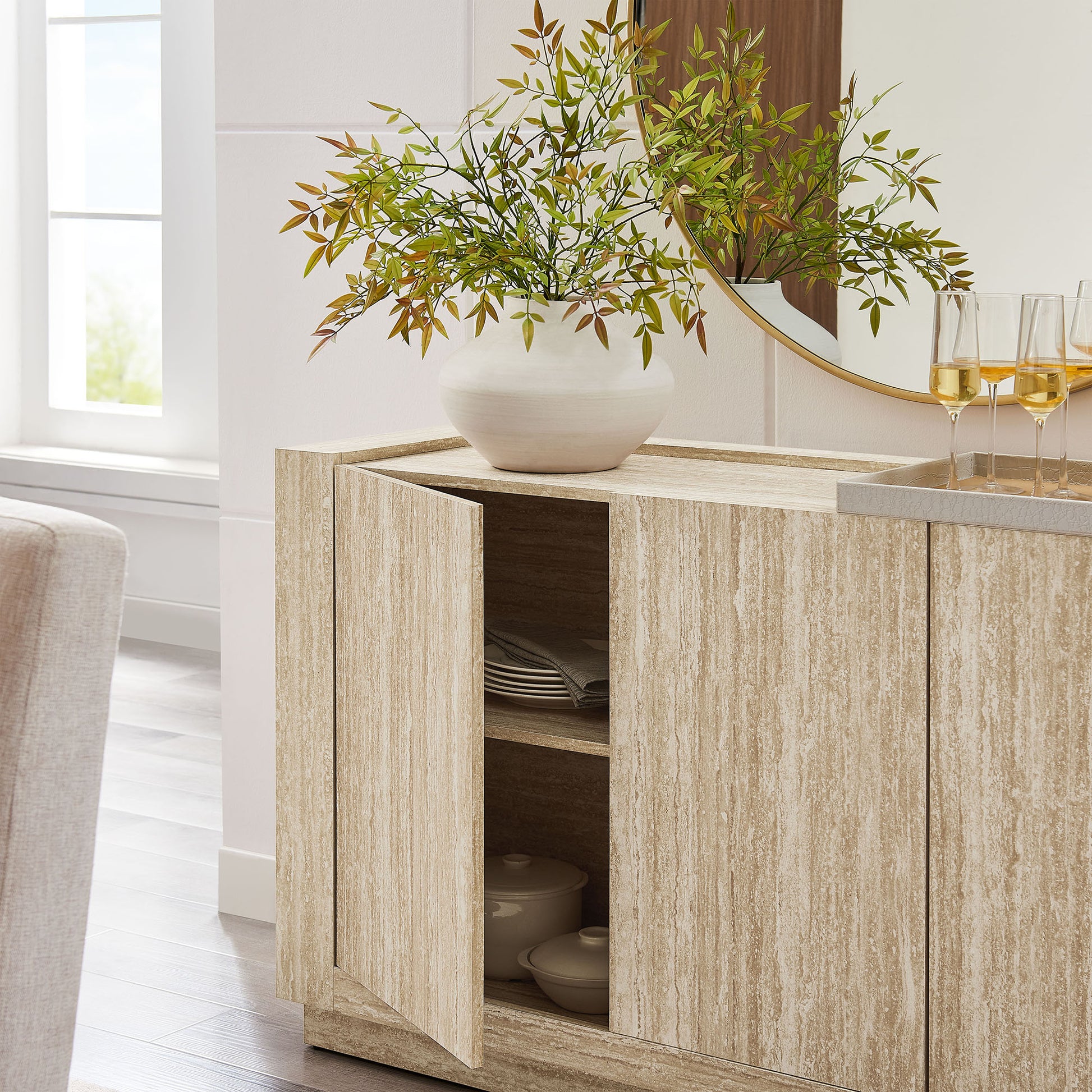 Hollis 59" Travertine Sideboard by Modway | Sideboards | Modishstore - 8