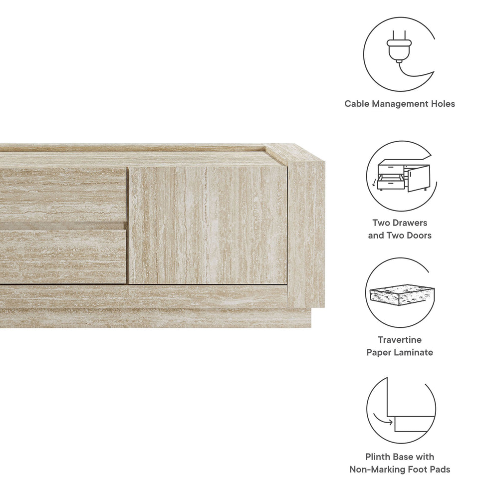Hollis 59" Travertine TV Stand by Modway | Tv Stands | Modishstore - 9
