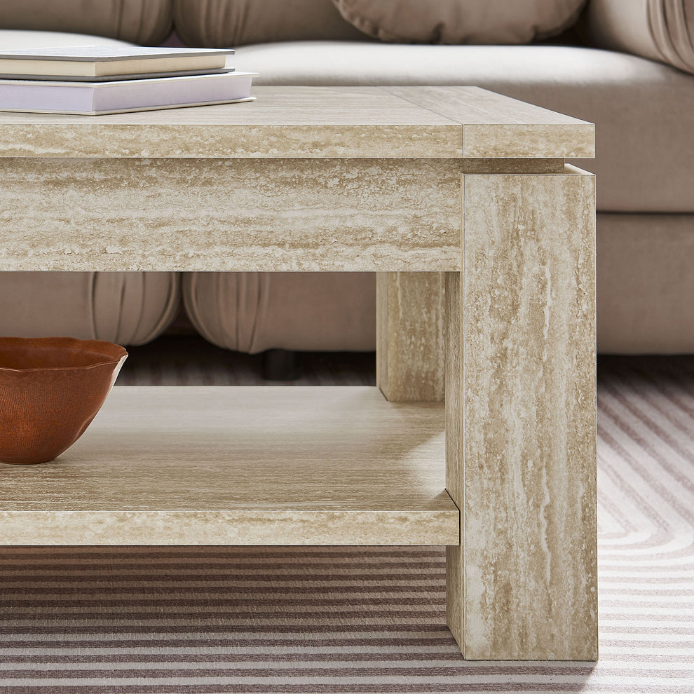 Hollis Travertine Coffee Table by Modway | Coffee Tables | Modishstore - 6