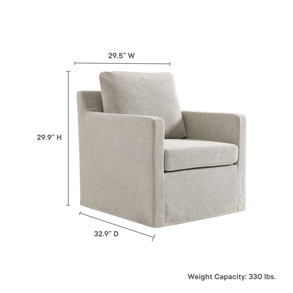 Serene Fabric Slipcovered Swivel Armchair by Modway | Armchairs | Modishstore - 9
