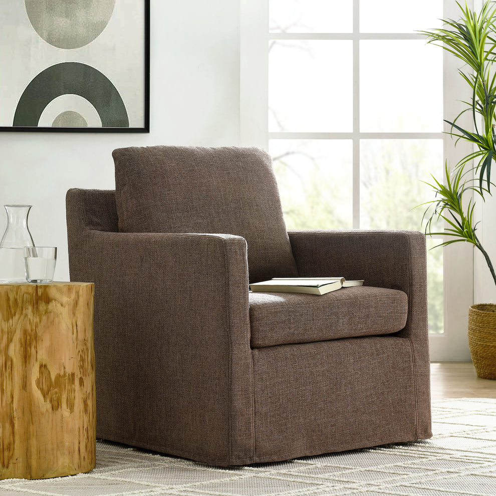 Serene Fabric Slipcovered Swivel Armchair by Modway | Armchairs | Modishstore - 16