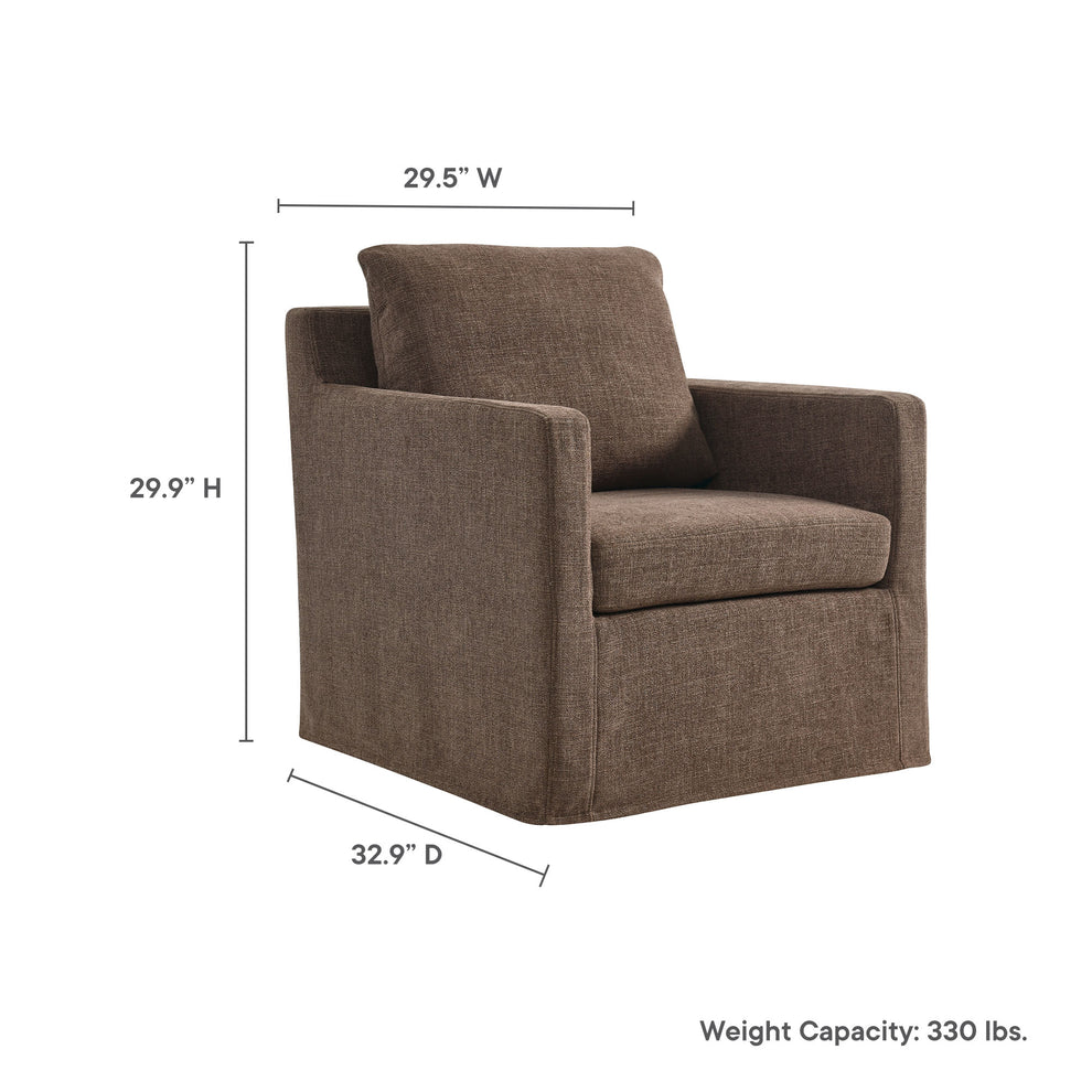 Serene Fabric Slipcovered Swivel Armchair by Modway | Armchairs | Modishstore - 18