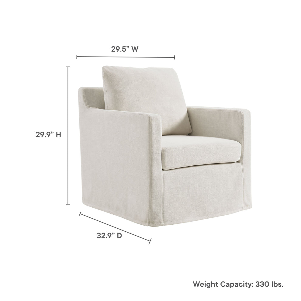 Serene Fabric Slipcovered Swivel Armchair by Modway | Armchairs | Modishstore - 27