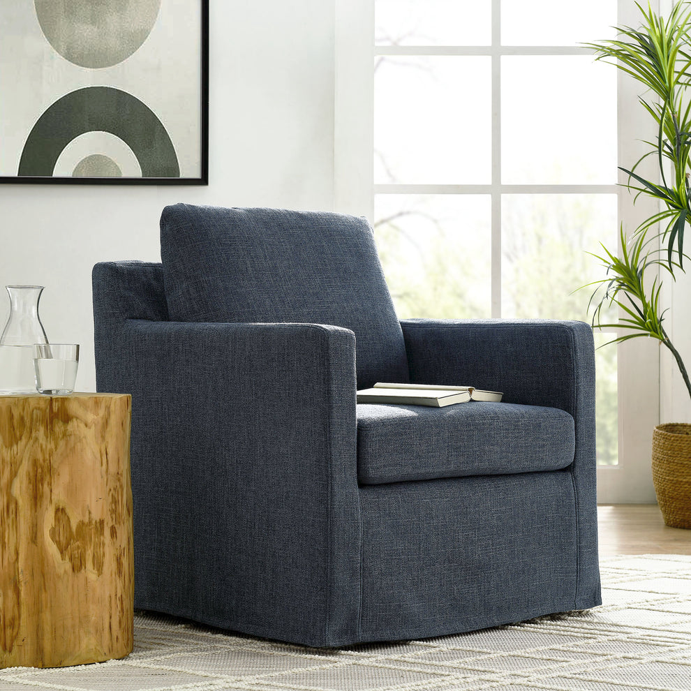 Serene Fabric Slipcovered Swivel Armchair by Modway | Armchairs | Modishstore - 34