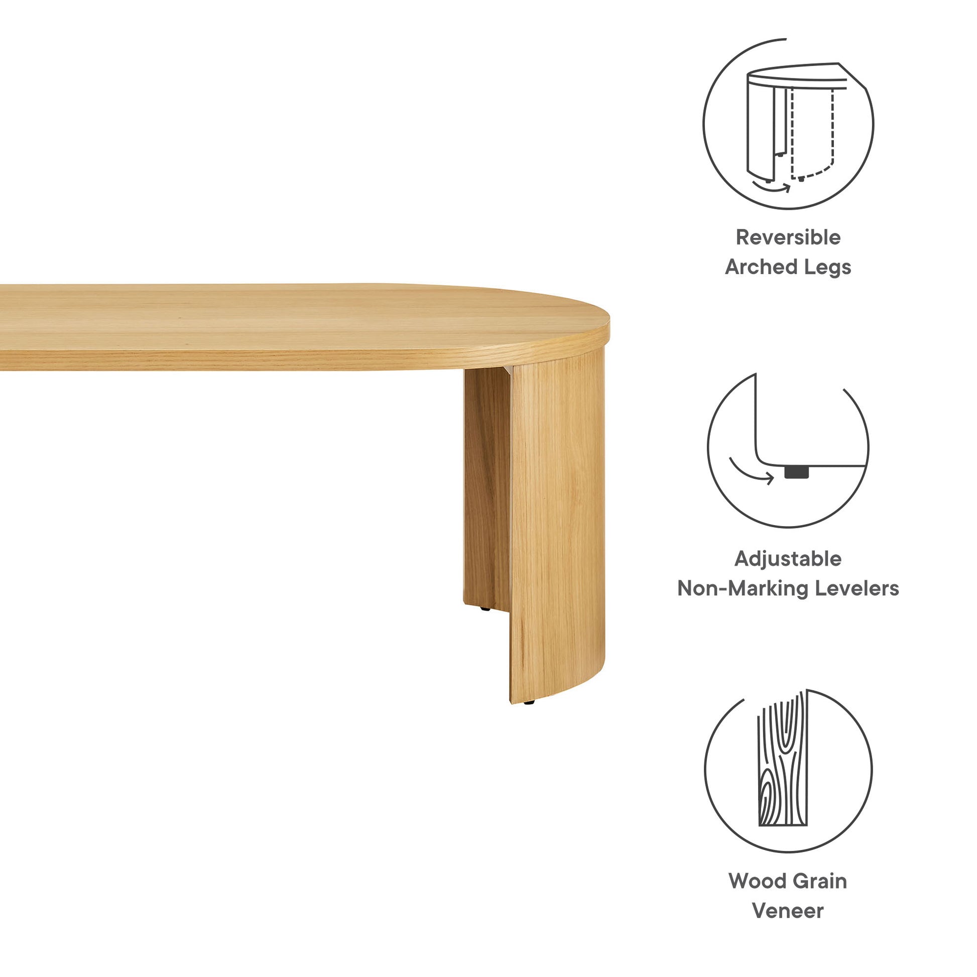 Aspect Oval Wood Entryway Console Table by Modway | Console Tables | Modishstore - 10