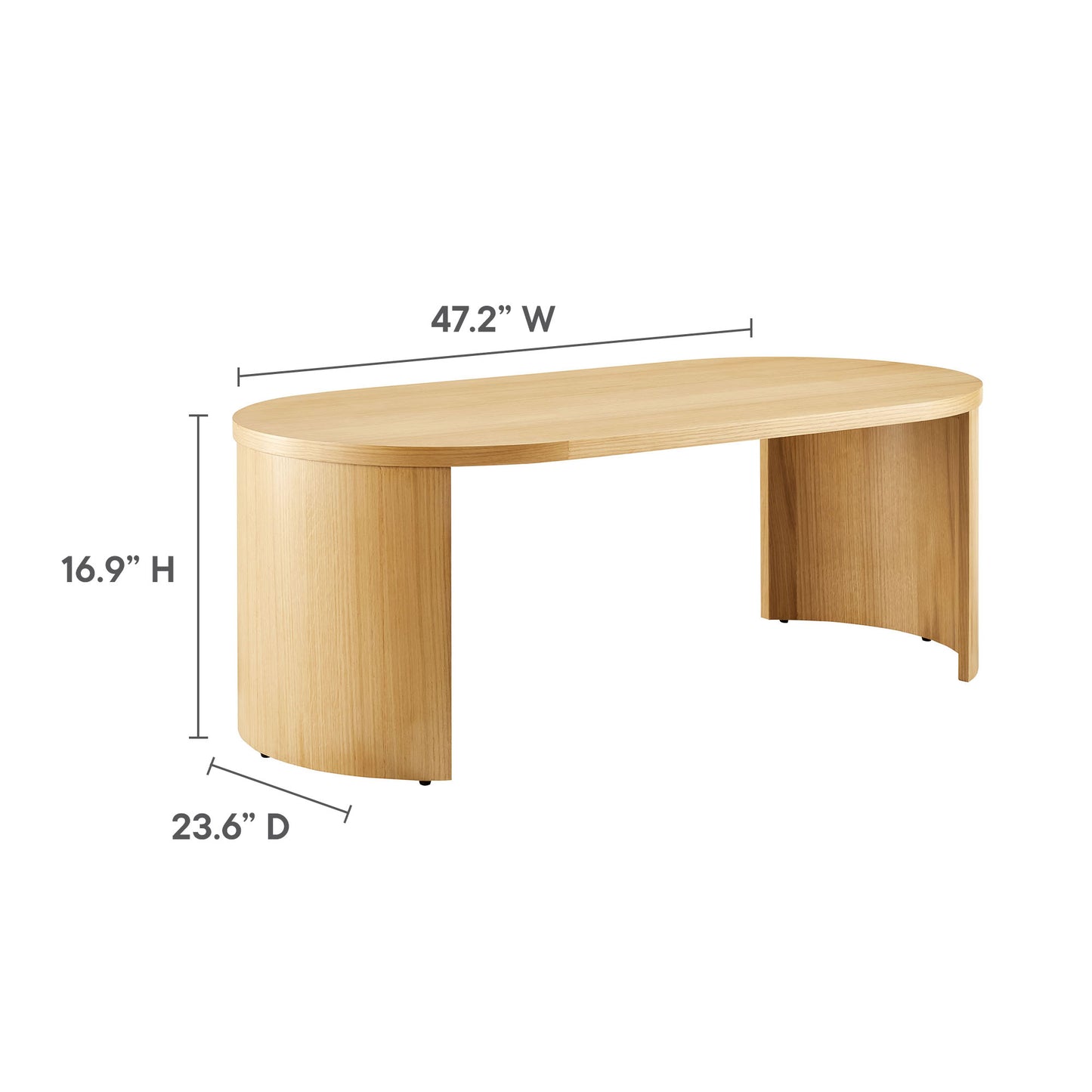 Aspect Oval Wood Entryway Console Table by Modway | Console Tables | Modishstore - 11