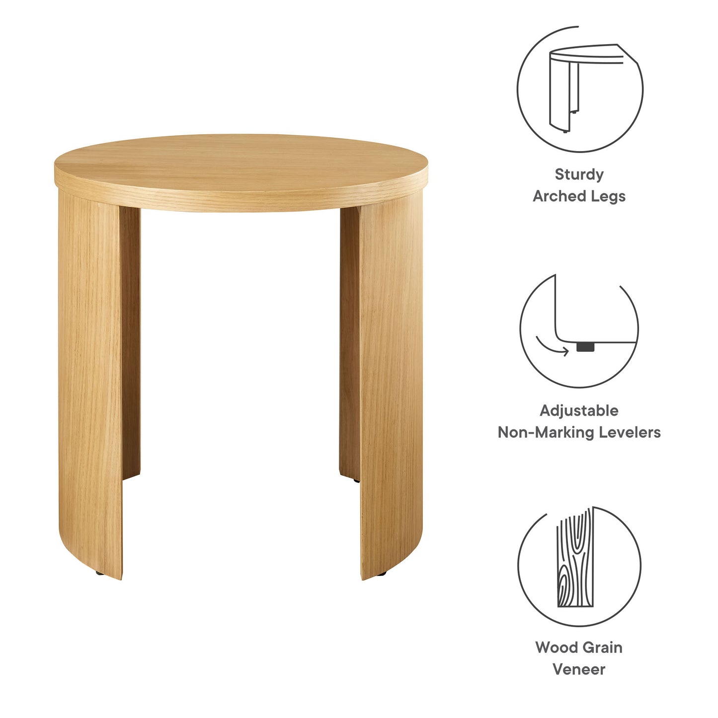 Aspect Round Wood End Table by Modway | End Tables | Modishstore - 8