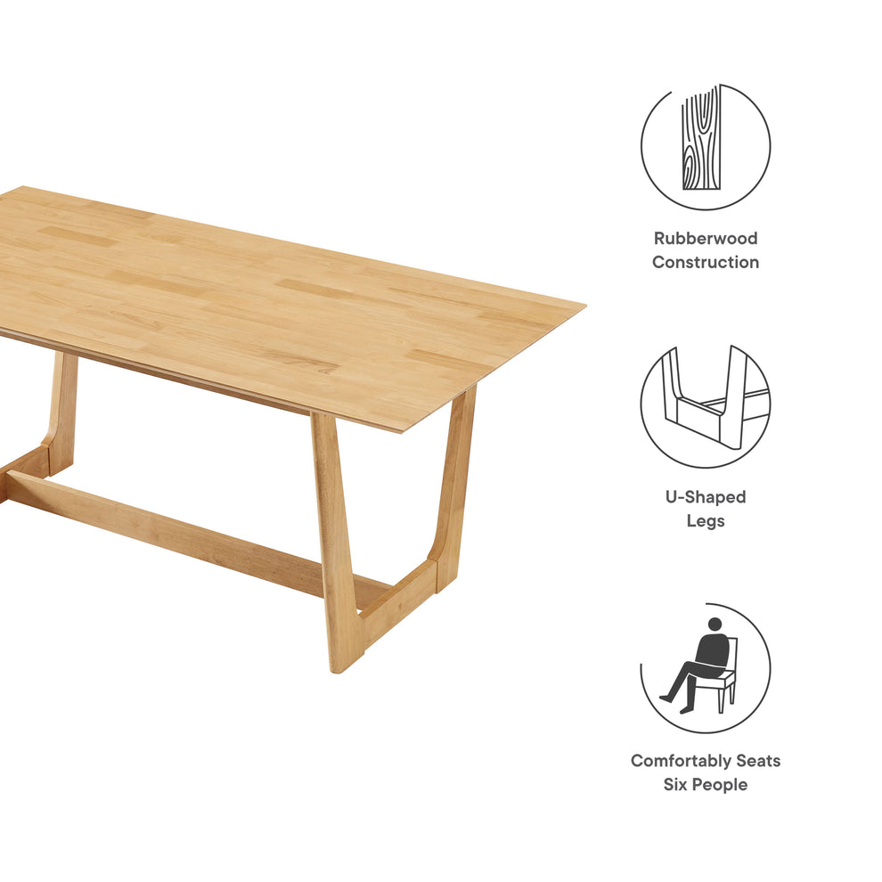 Solara 71" Rectangle Wood Dining Table by Modway | Dining Tables | Modishstore - 8