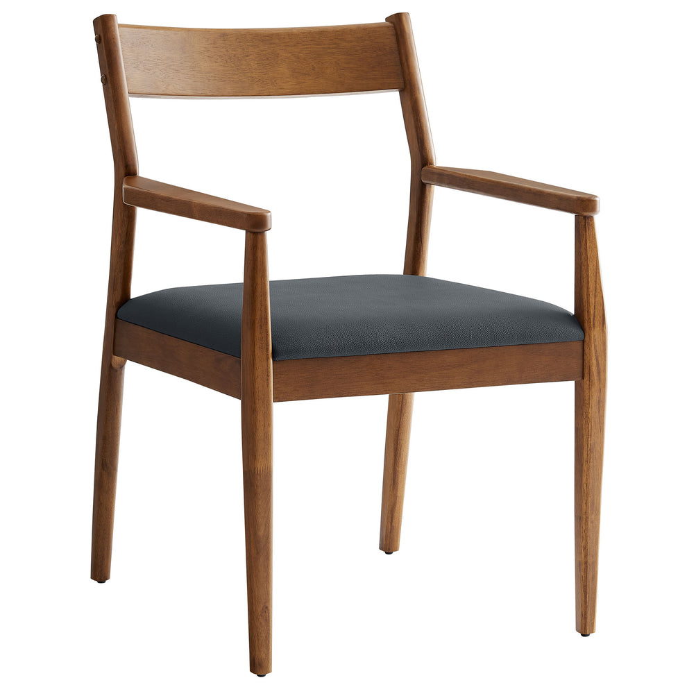 Solara Vegan Leather Wood Dining Armchairs Set of 2 by Modway | Dining Chairs | Modishstore - 3