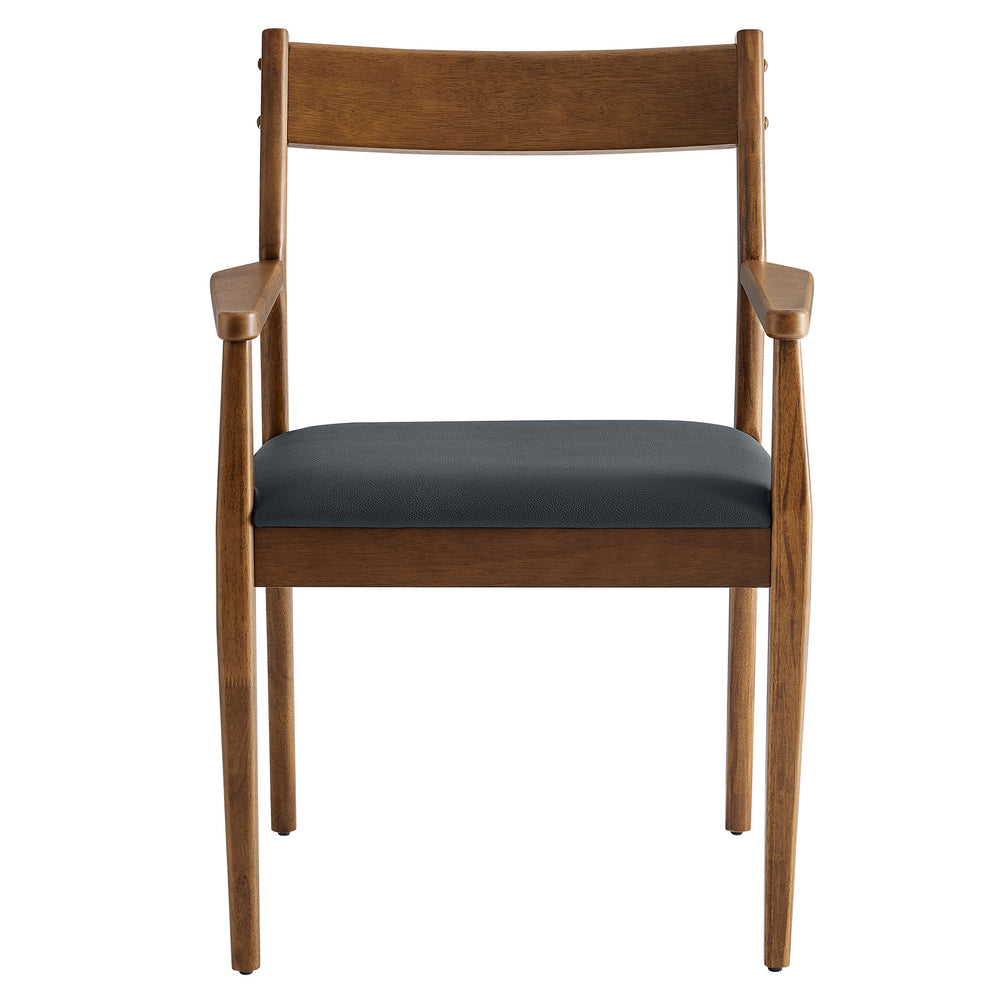 Solara Vegan Leather Wood Dining Armchairs Set of 2 by Modway | Dining Chairs | Modishstore - 6