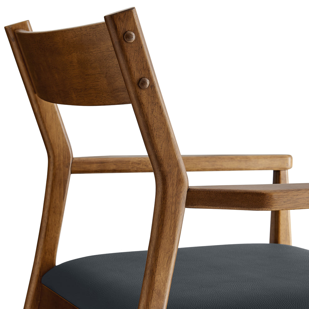 Solara Vegan Leather Wood Dining Armchairs Set of 2 by Modway | Dining Chairs | Modishstore - 7