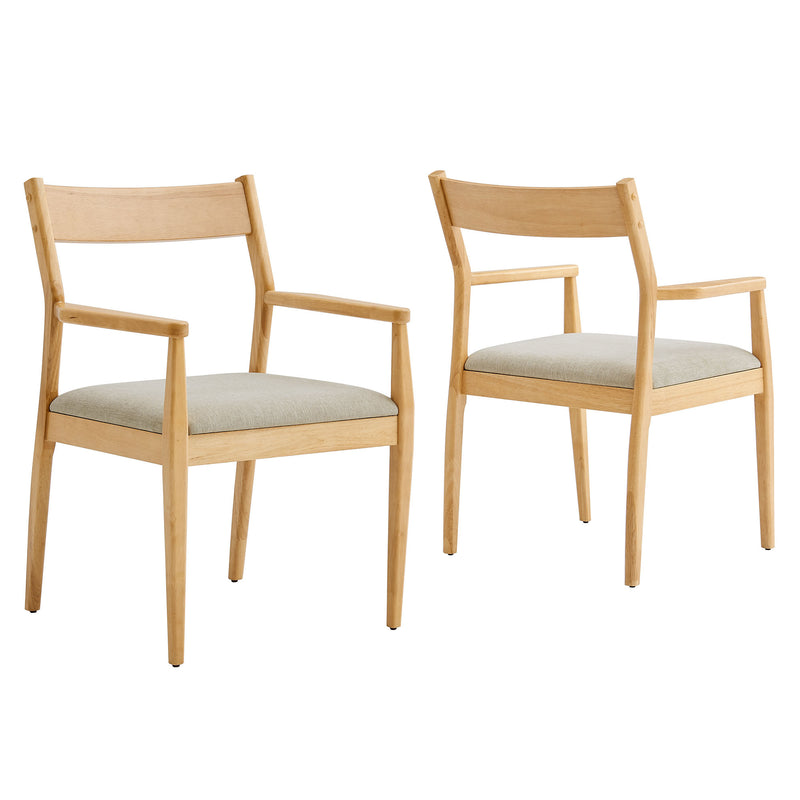Solara Fabric Wood Dining Armchairs Set of 2 by Modway | Dining Chairs | Modishstore - 2