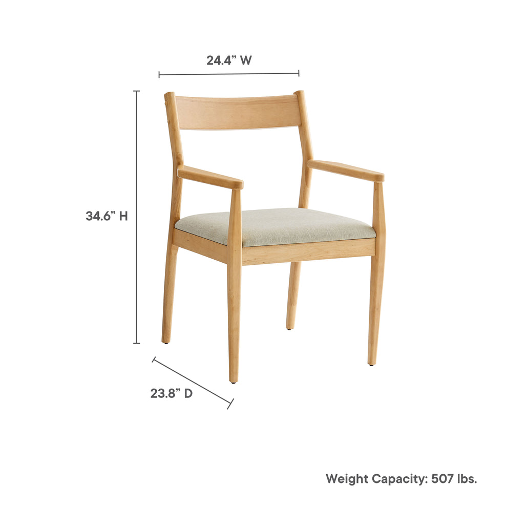 Solara Fabric Wood Dining Armchairs Set of 2 by Modway | Dining Chairs | Modishstore - 10