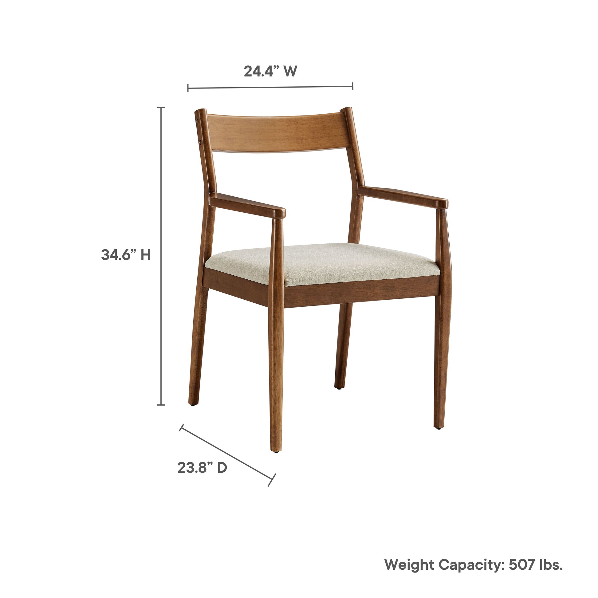 Solara Fabric Wood Dining Armchairs Set of 2 by Modway | Dining Chairs | Modishstore - 20