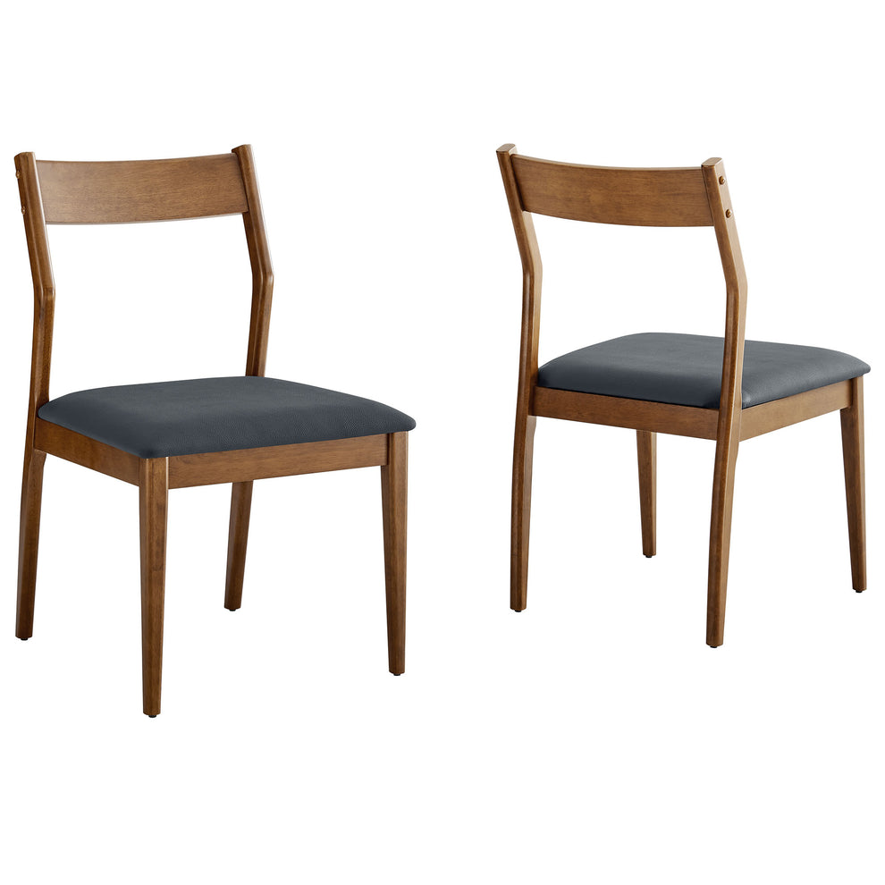 Solara Vegan Leather Wood Dining Side Chairs Set of 2 by Modway | Dining Chairs | Modishstore - 2