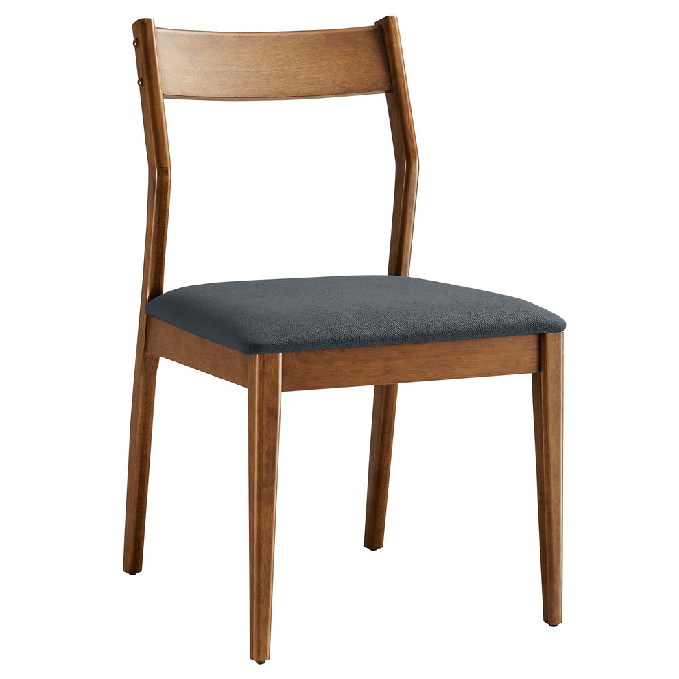 Solara Vegan Leather Wood Dining Side Chairs Set of 2 by Modway | Dining Chairs | Modishstore - 3