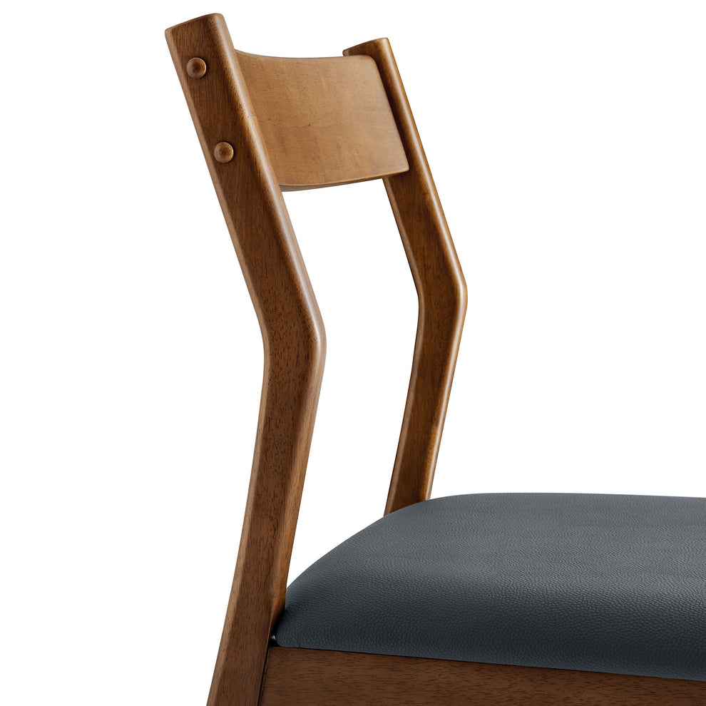 Solara Vegan Leather Wood Dining Side Chairs Set of 2 by Modway | Dining Chairs | Modishstore - 7